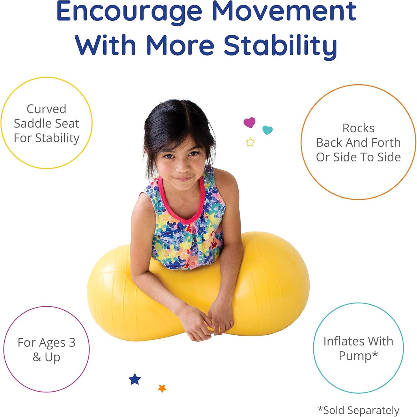 Peanut Balance Ball for Exercise, Therapy or Dynamic Seating