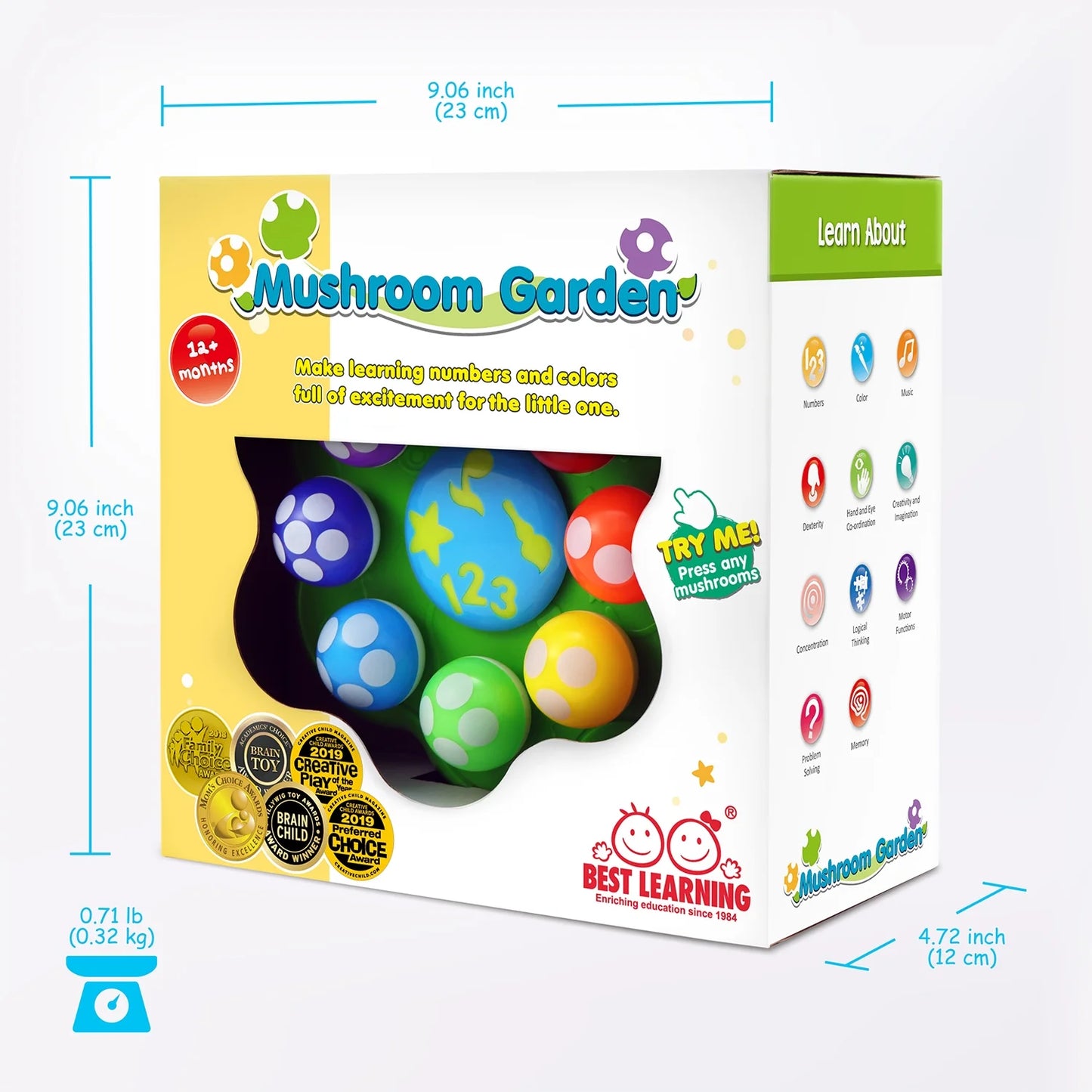Mushroom Garden - Music Toy Learn Counting for Toddlers Babies 1- 3 Year