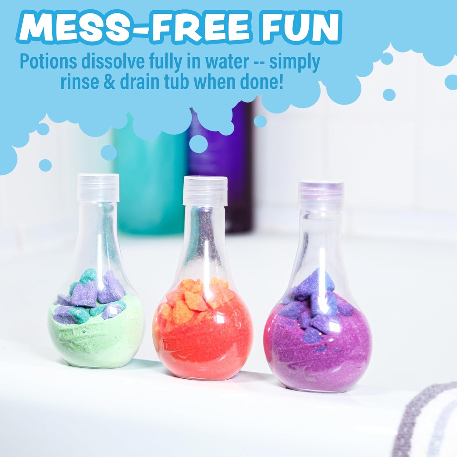 ® Kids Bath Bomb Potion™ Bath Toy, Variety 6 Pack, Nontoxic, Fizzes, Foams & Bubbles with an Eruption of Color