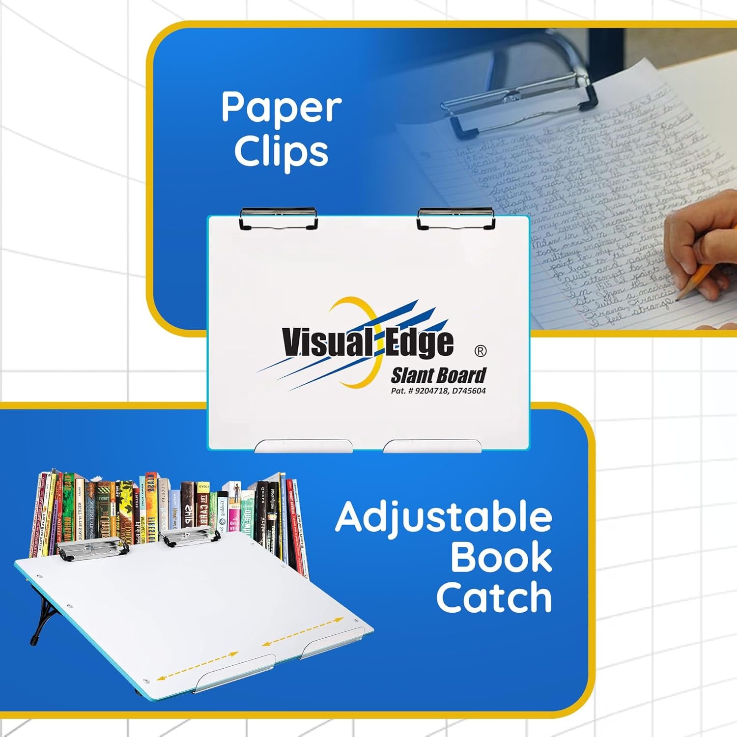 Slant Board for Writing - Adjustable Magnetic Whiteboard, 22° Angle