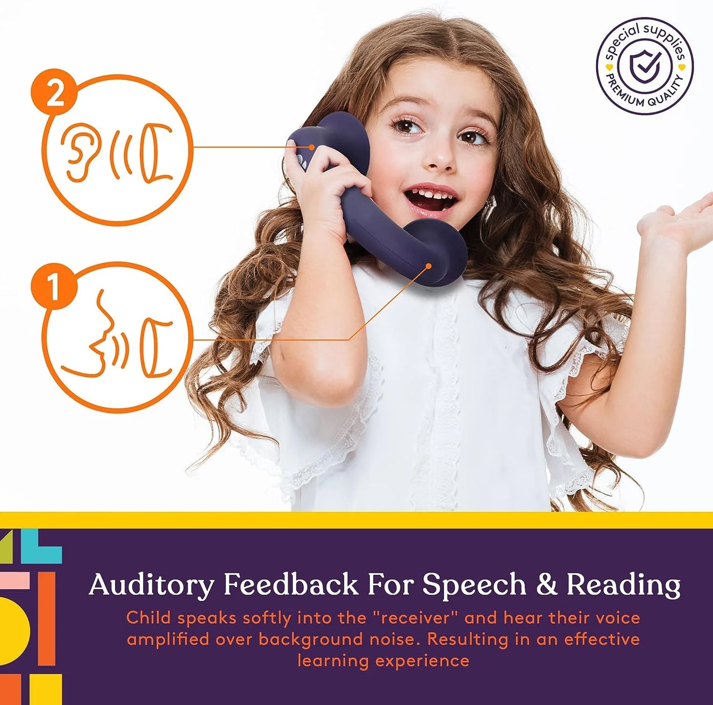 Phone Buddy Auditory Feedback Reading Phone, Speech Therapy, 4 Pack