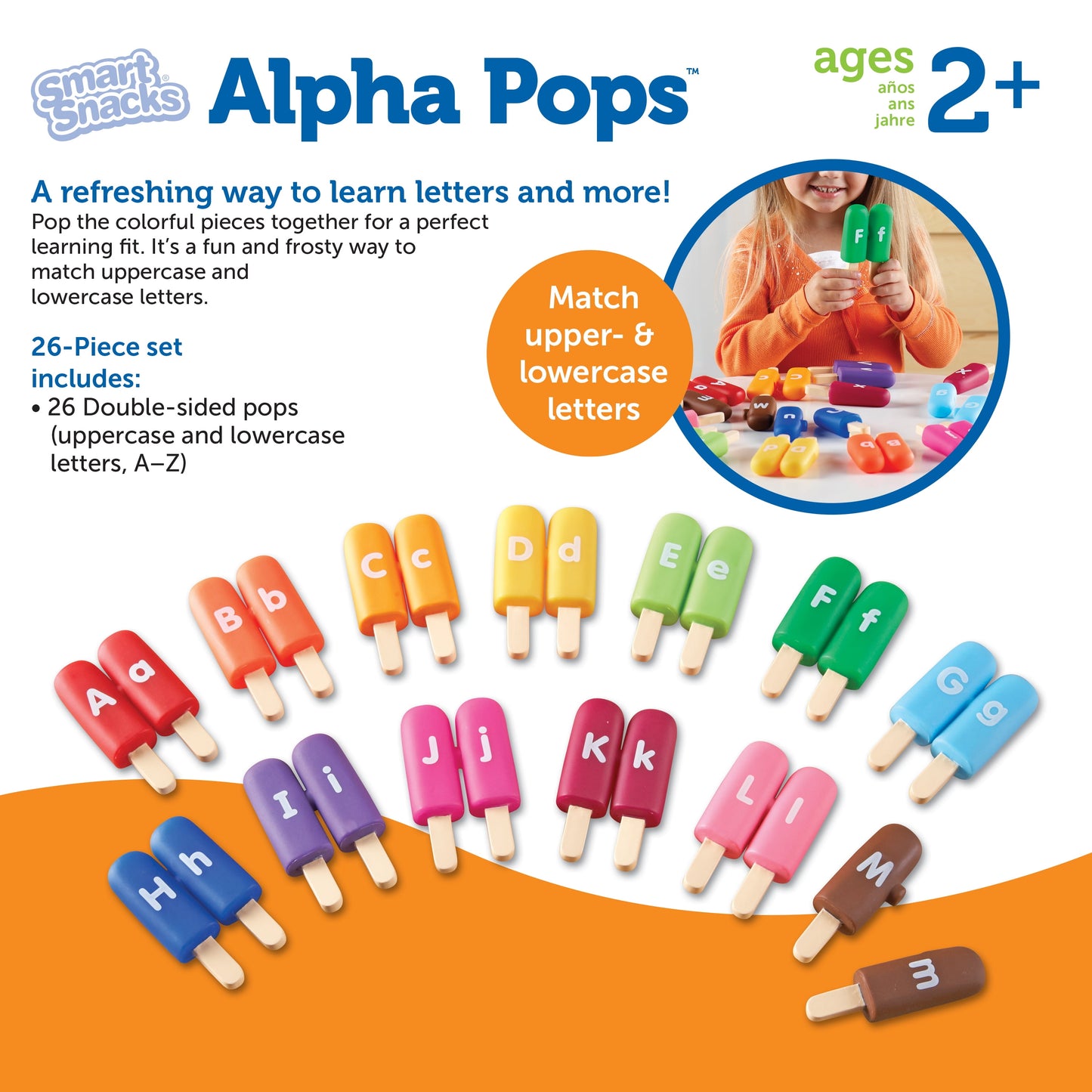 Smart Snacks, LRNLER7345, Alpha Pops, 13 / Set, Multi