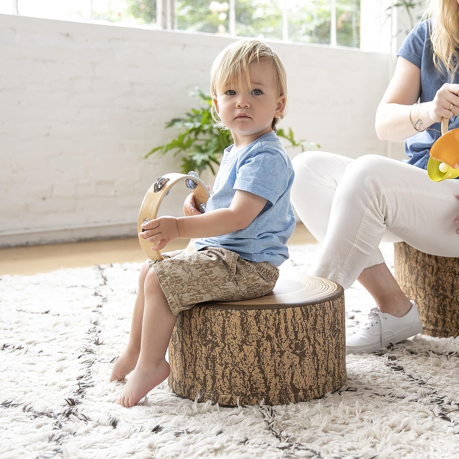 Softzone Tree Stump Stool Set, 3-Piece