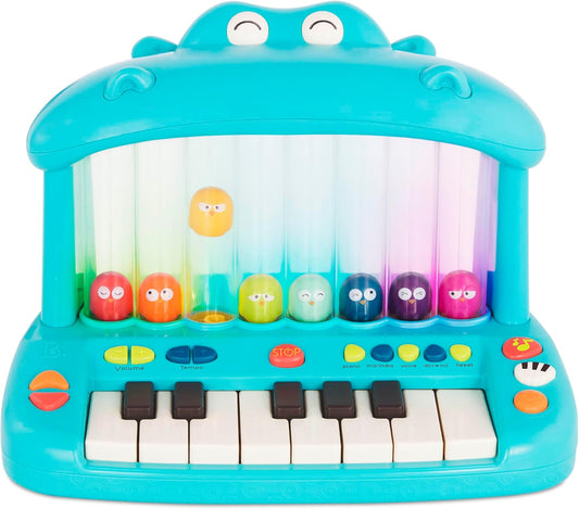 Hippo Pop Musical Toy Keyboard, Play Piano with Songs, Sounds & Lights