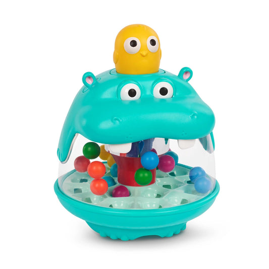 Party Pop Hippo Ball Popping Toy with 18 Colorful Balls, Baby and Toddler Toys