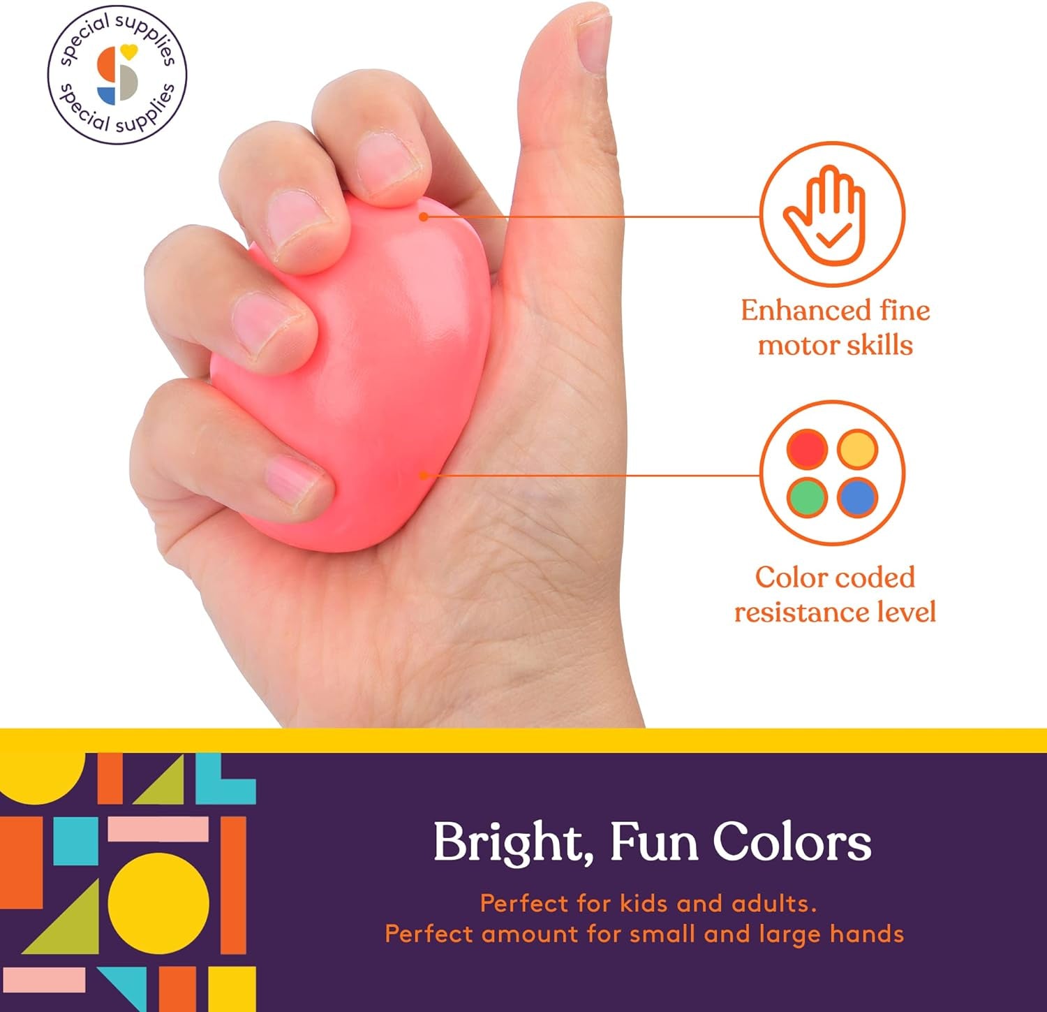 Therapy Putty for Teens and Adults - Set of 4 Strengths, Three Ounces of Each Putty (Primary Colors)