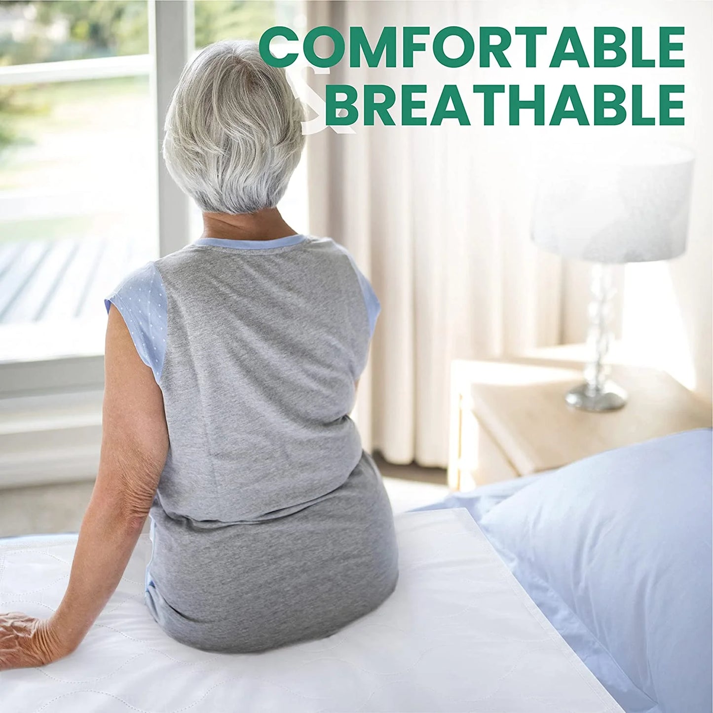 Washable and Reusable Incontinence Bed Pads 3 Pack Waterproof Mattress Pad Chux Pads (24"X 36'')