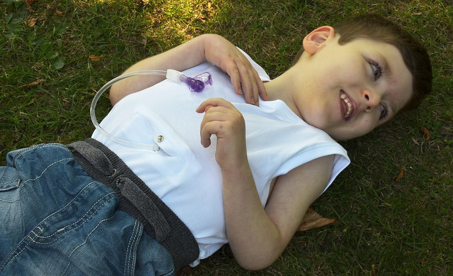 Kaycey Special Needs Adaptive Clothing with TUBE ACCESS for Children & Adults, SLEEVELESS Bodysuit