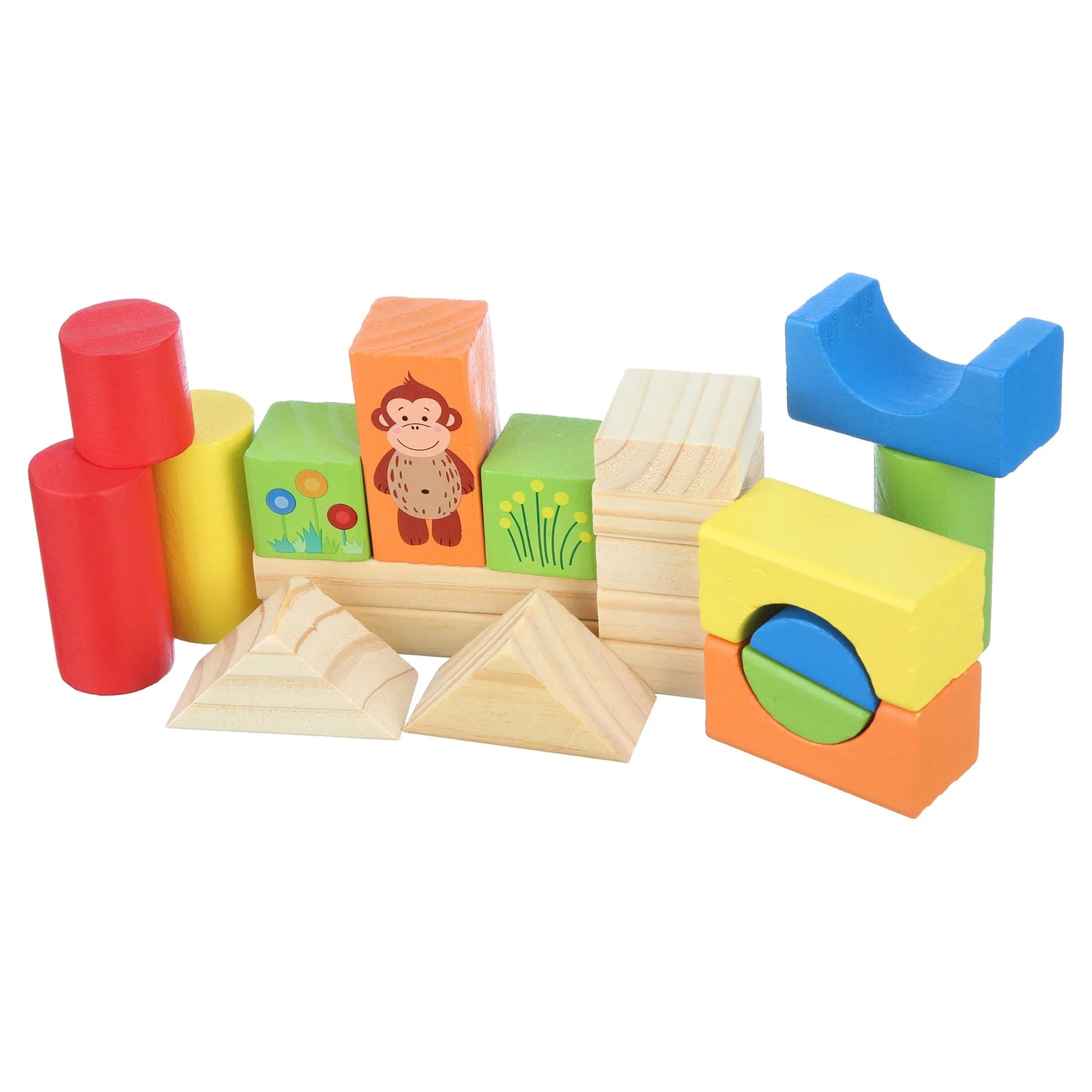 Wood Building Blocks, 150 Pieces, Baby and Toddler Toys