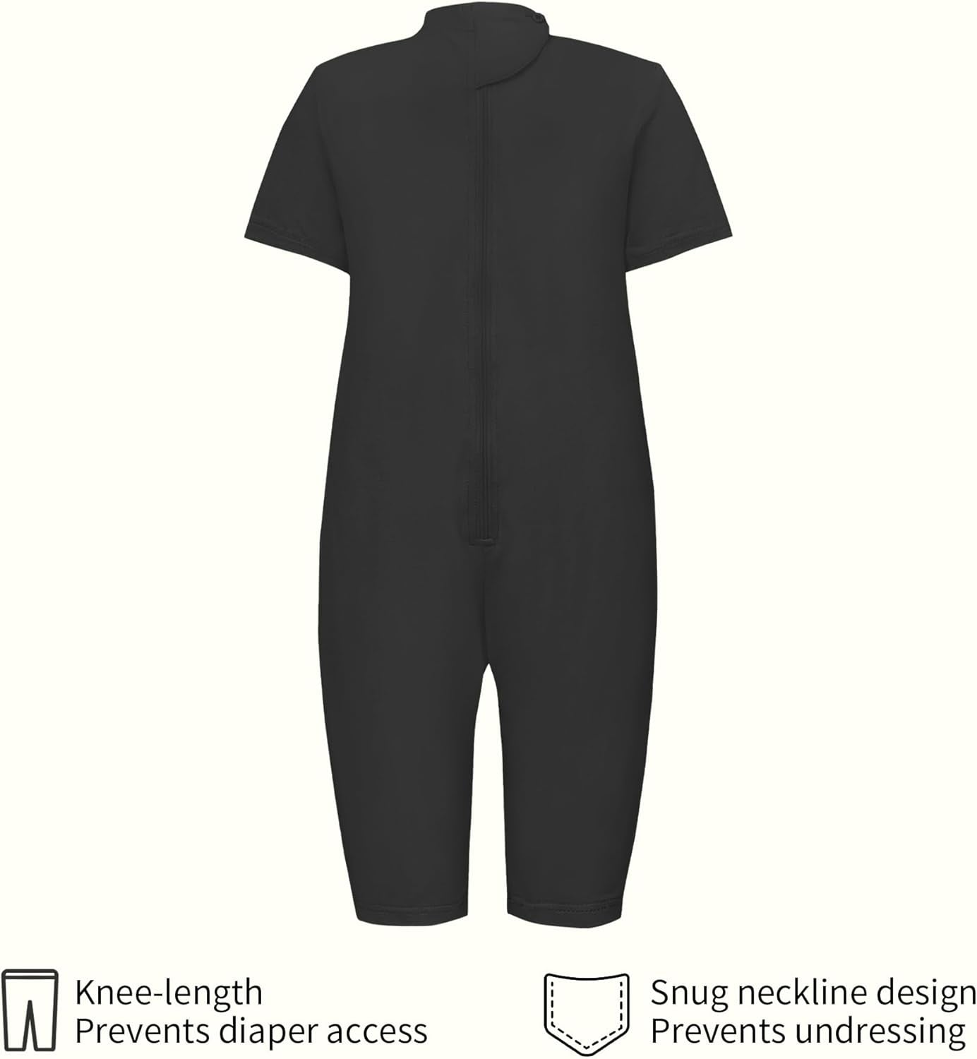 Adaptive Clothing for Kids Special Needs Autism Sensory Jumpsuit Anti-Strip Romper with Back Zipper Sizes 3-16 Years