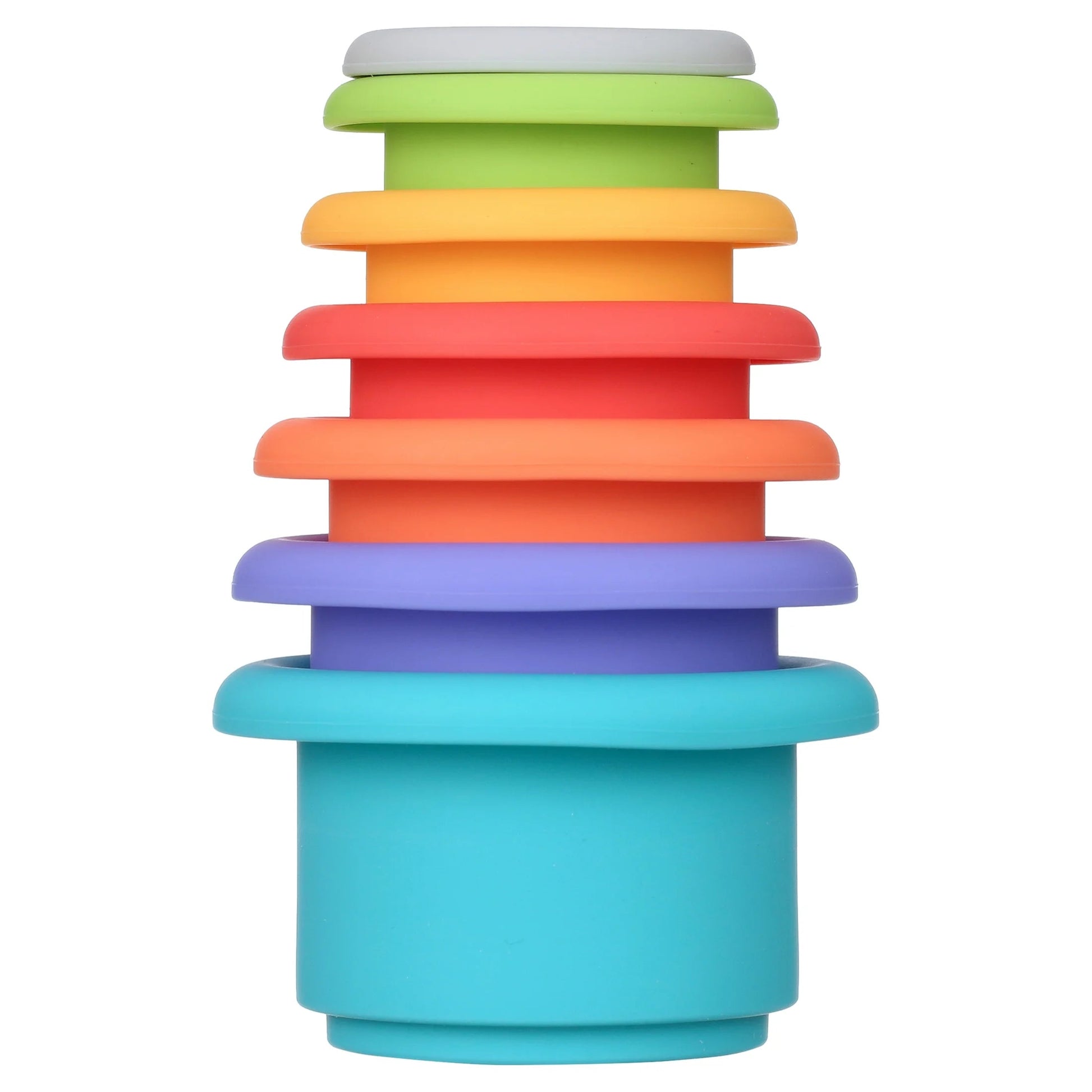 Soft Silicone Stacking Cups, Stackable Toy, 7 Count