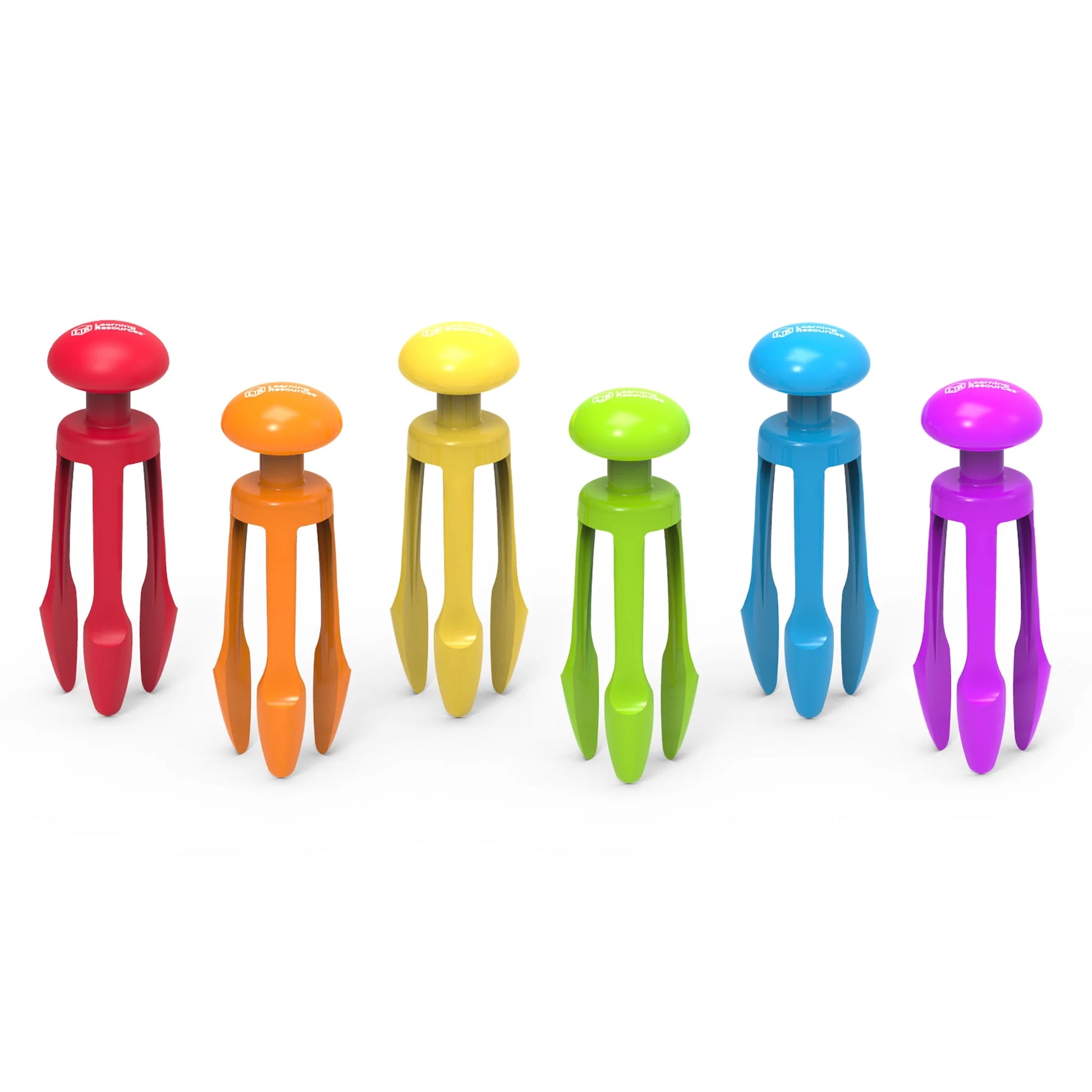3 Prong Tong, Pencil Grip Tongs, Sensory Bin, Fine Motor Toy, Set of 6, Ages 4+