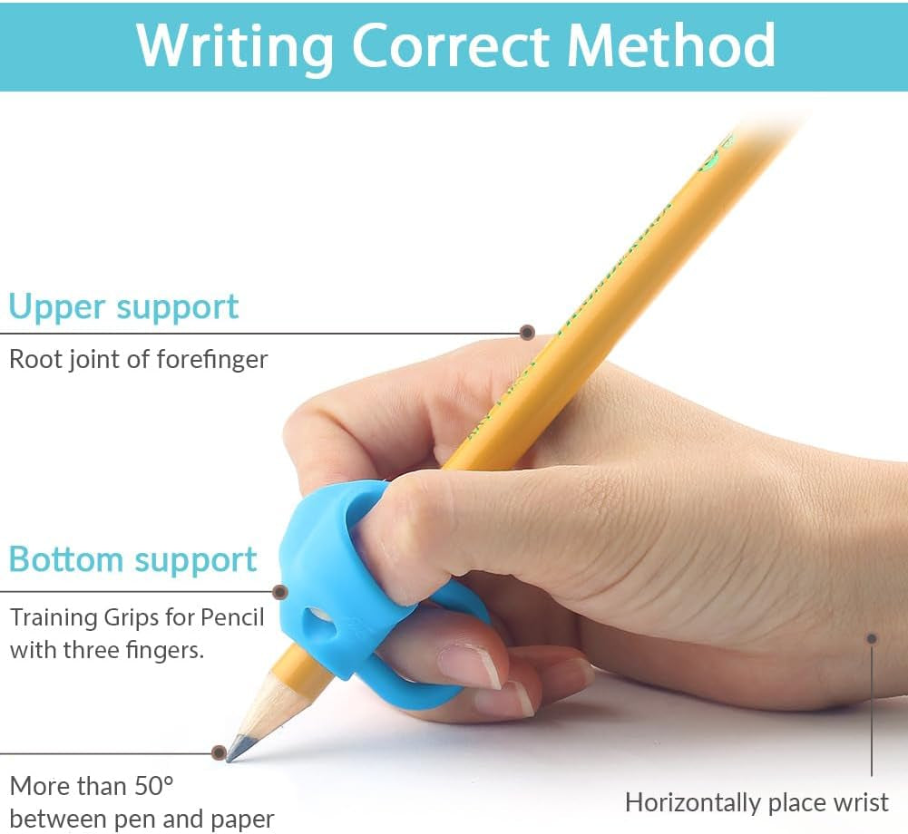 Training Grips, Writing Aid Grip Trainer for Kids, Preschoolers, Children, Adults, Special Needs for Lefties or Righties(4Pcs)