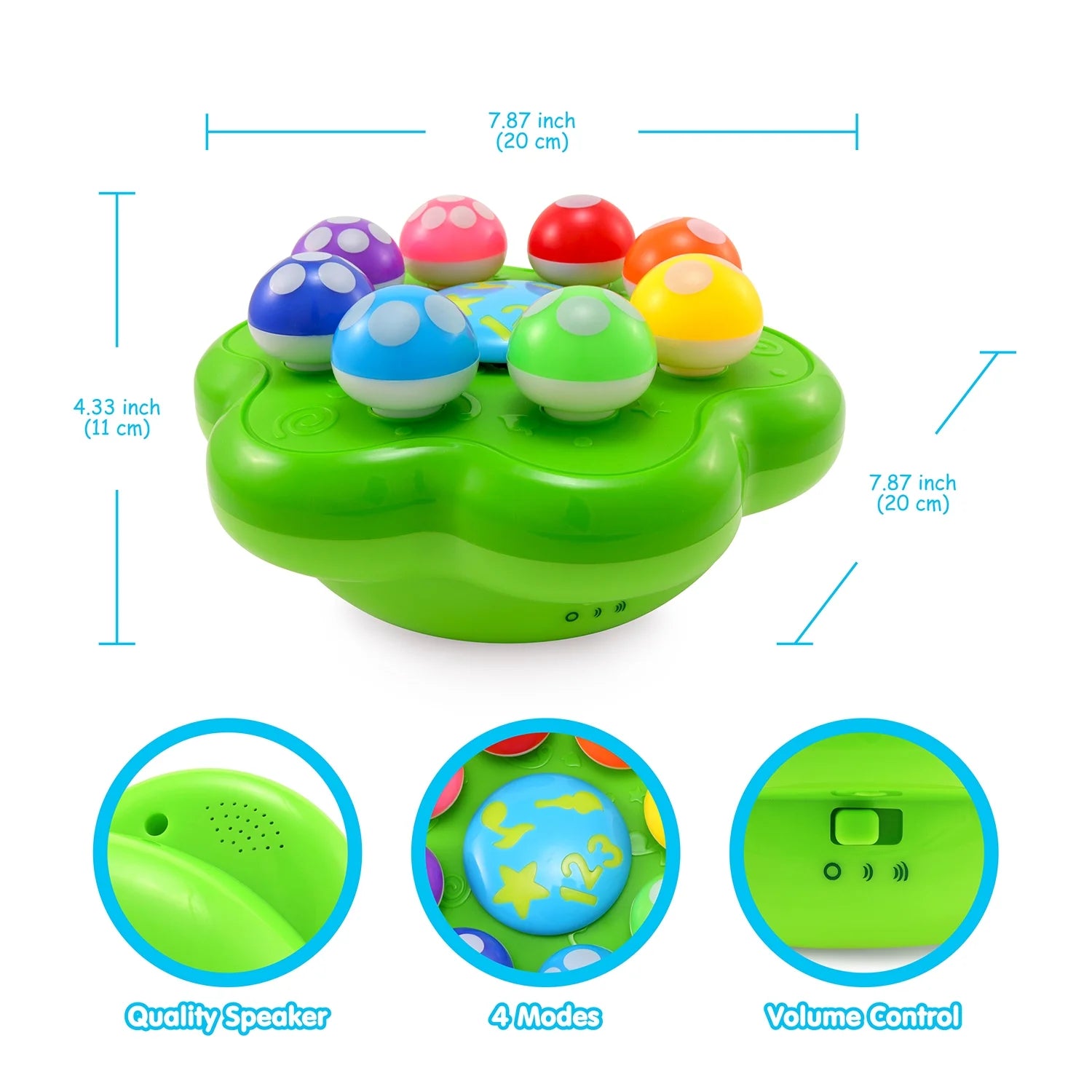 Mushroom Garden - Music Toy Learn Counting for Toddlers Babies 1- 3 Year
