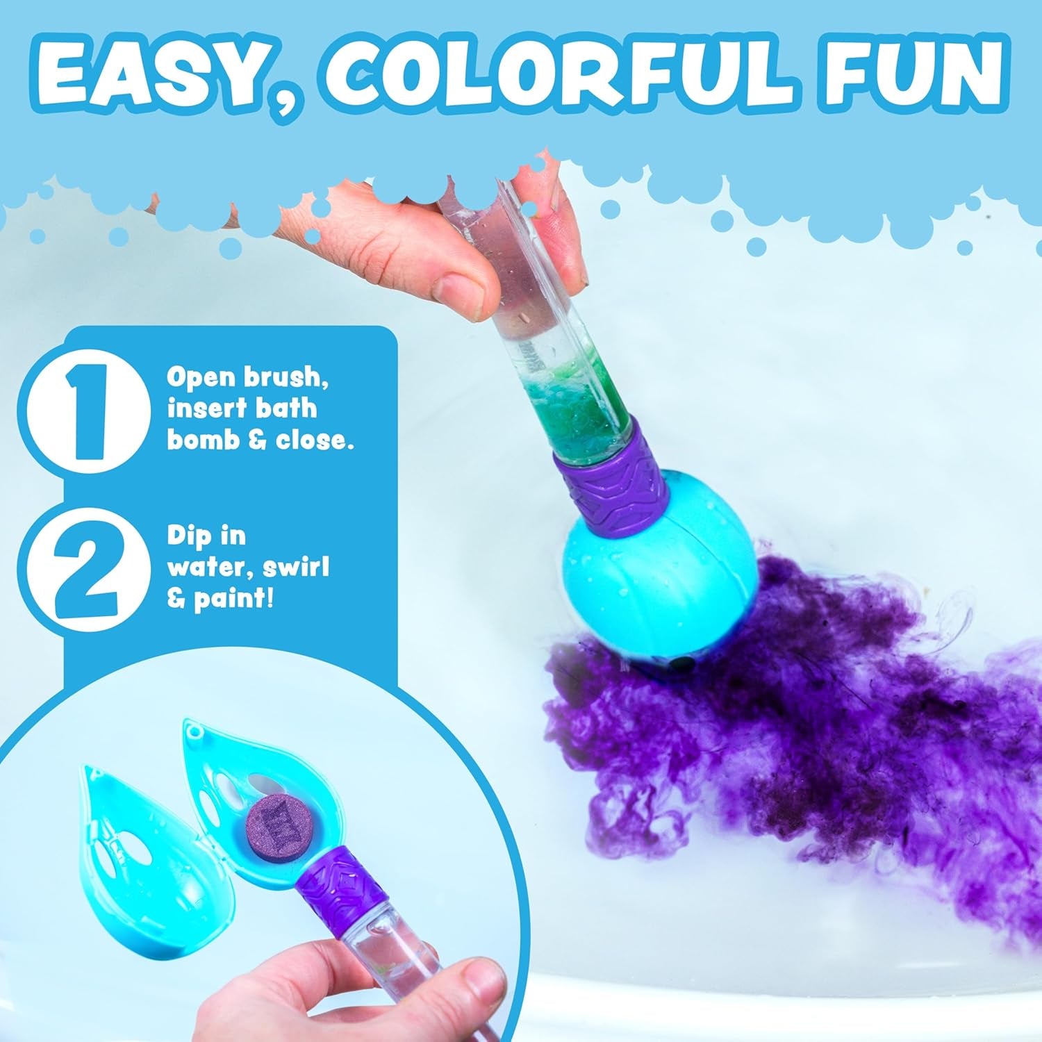 ® Bath Color Brush™ Kids Bath Bomb Set, Nontoxic & Fragrance-Free