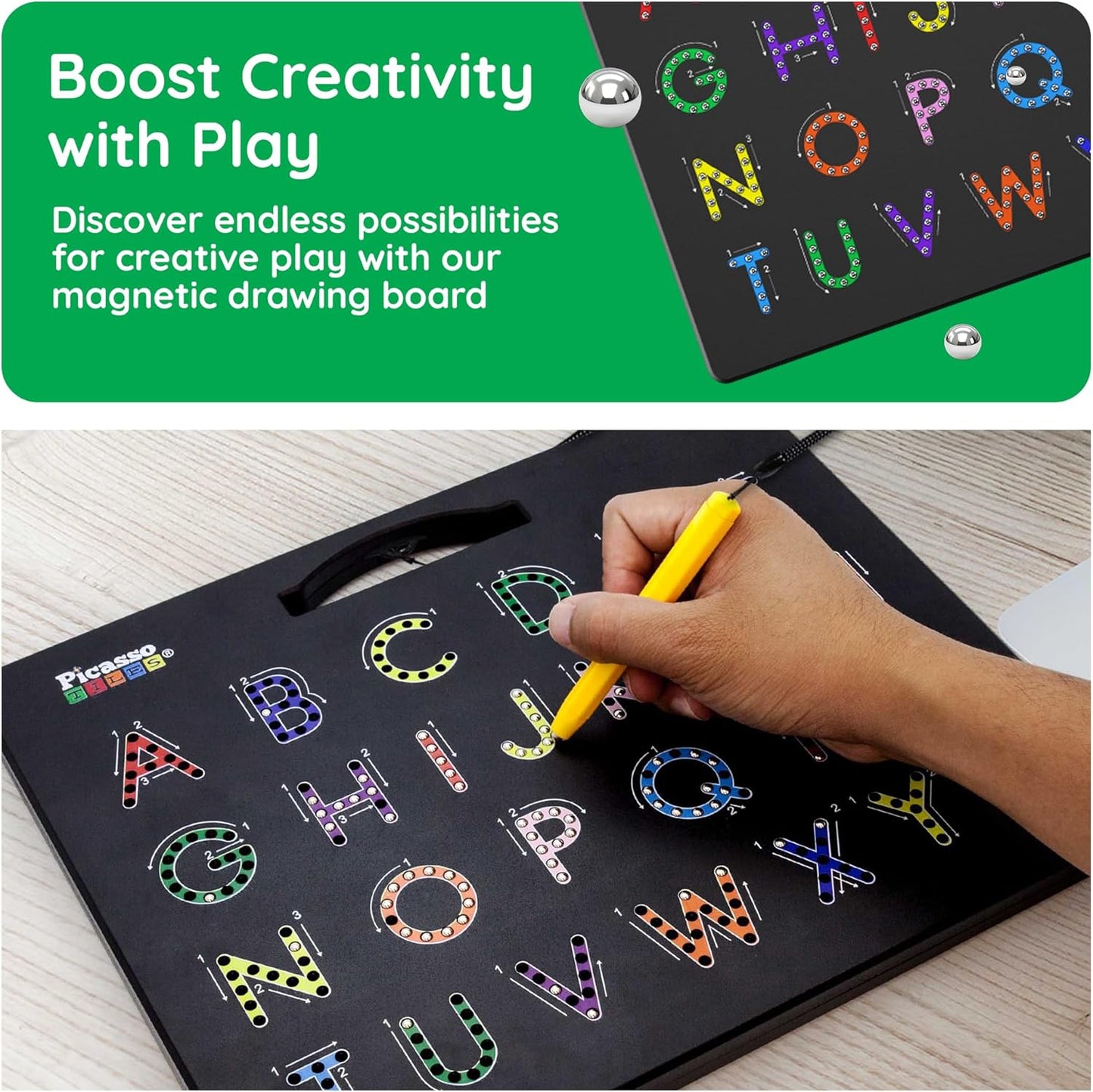 2-In-1 Magnetic Drawing Board 12X10 Inch