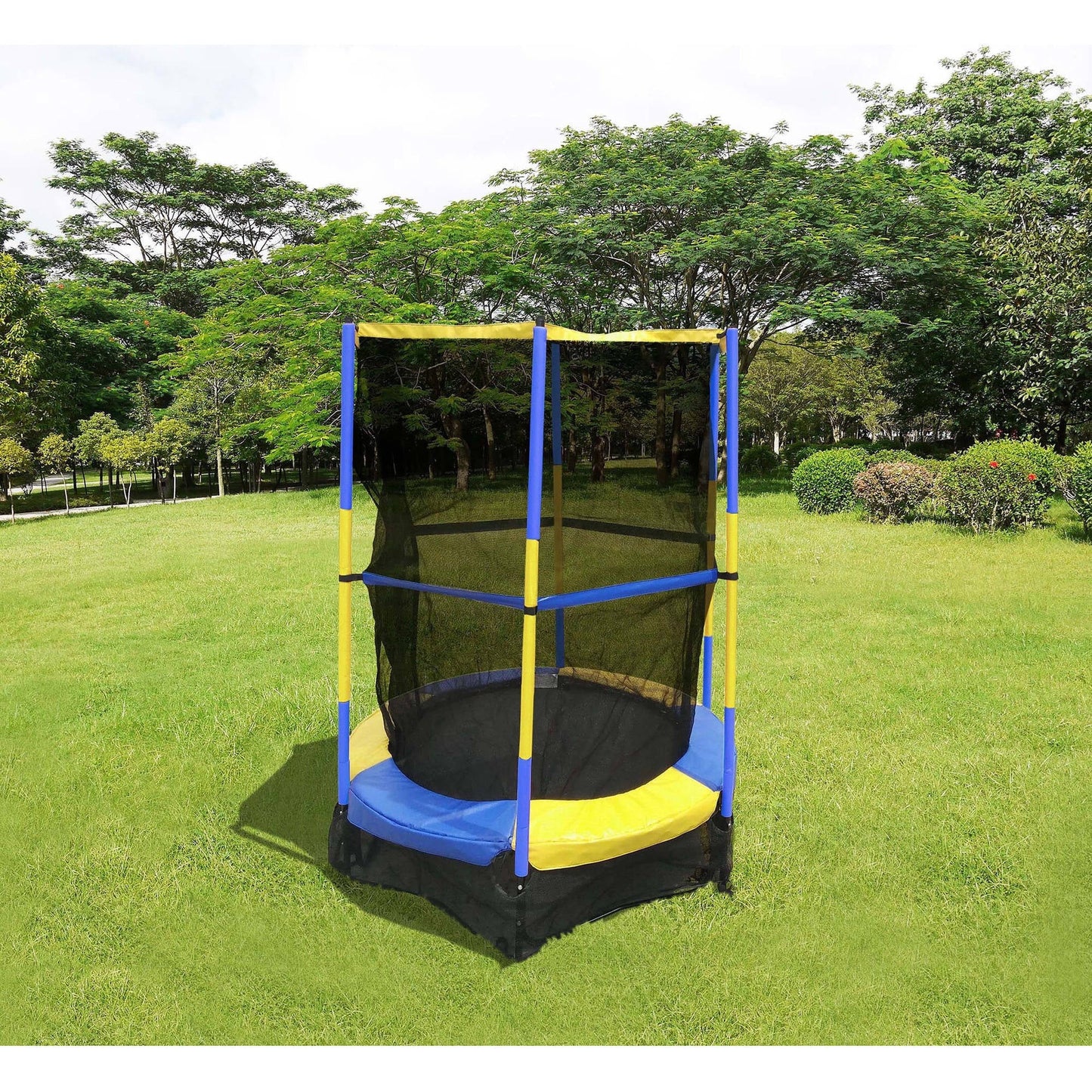 55-Inch My First Trampoline, with Safety Enclosure, Blue