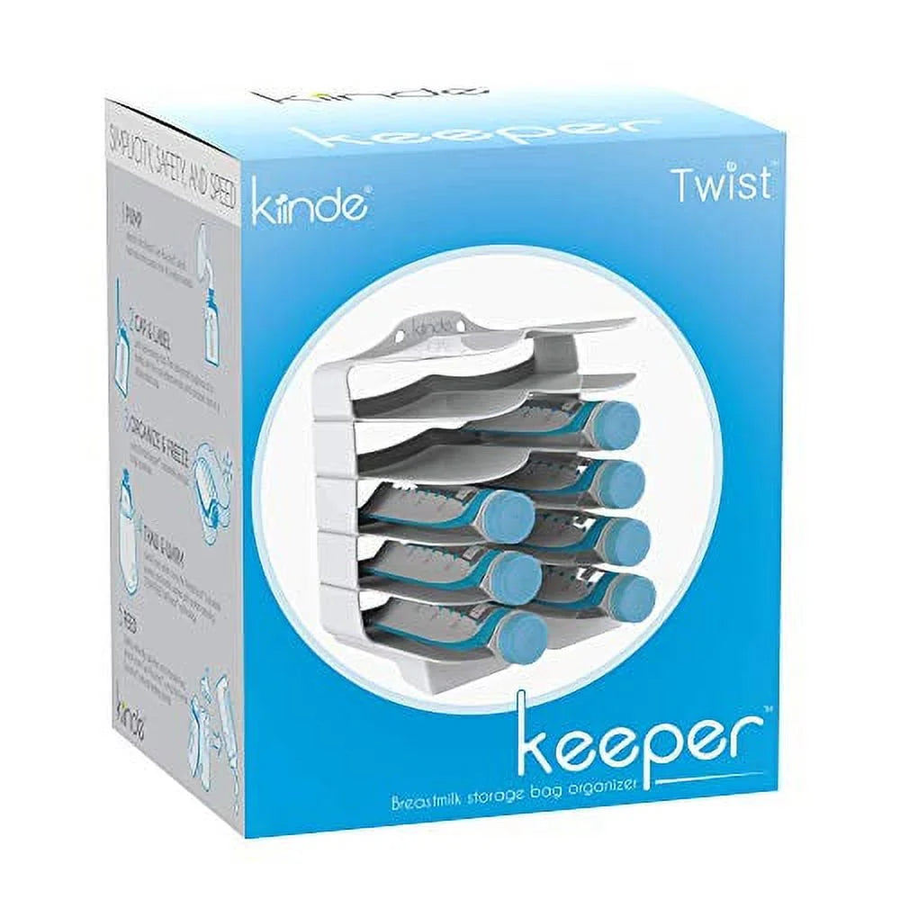 Keeper Twist Pouch and Foodii System Breast Milk Bag and Baby Food Pouch Organizer, Refrigerator and Freezer Storage