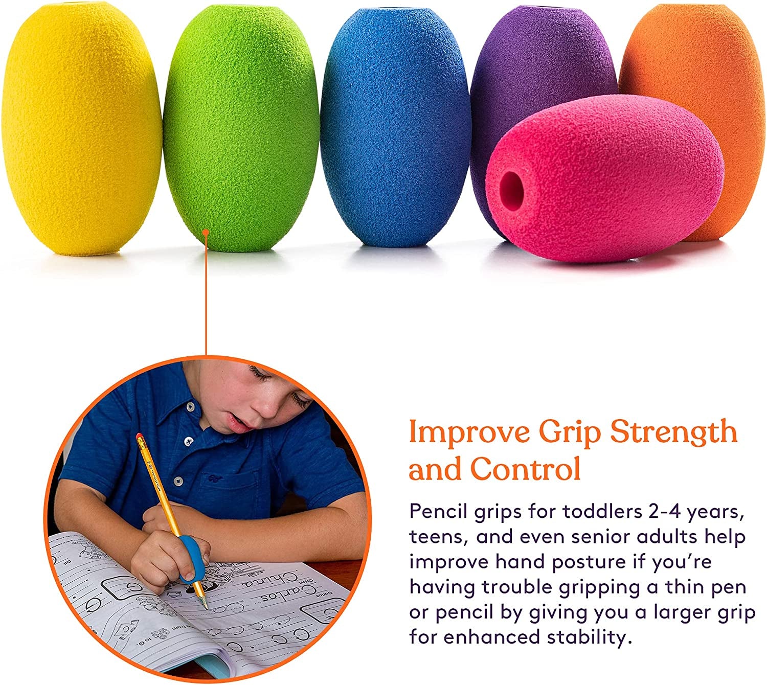 Egg Pen-Pencil Grips for Kids and Adults 