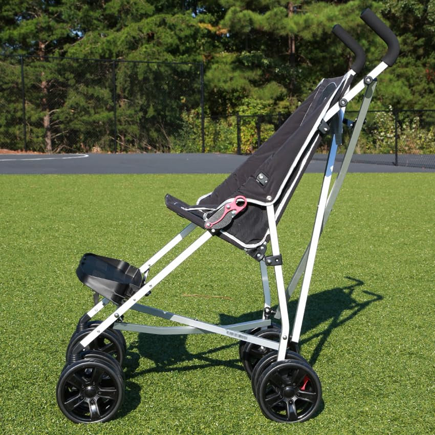 XL Special Needs Stroller, Disability Stroller for Older Child, Larger Size Pushchair, Easy Folding System, Lightweight Aluminum Frame (Black)