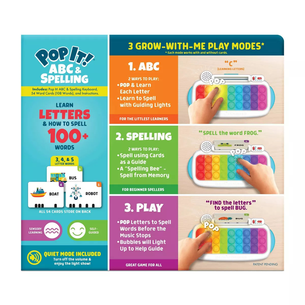 Chuckle and Roar ABC & Spelling Pop Keyboard : Grow with Me Guided Letter Learning