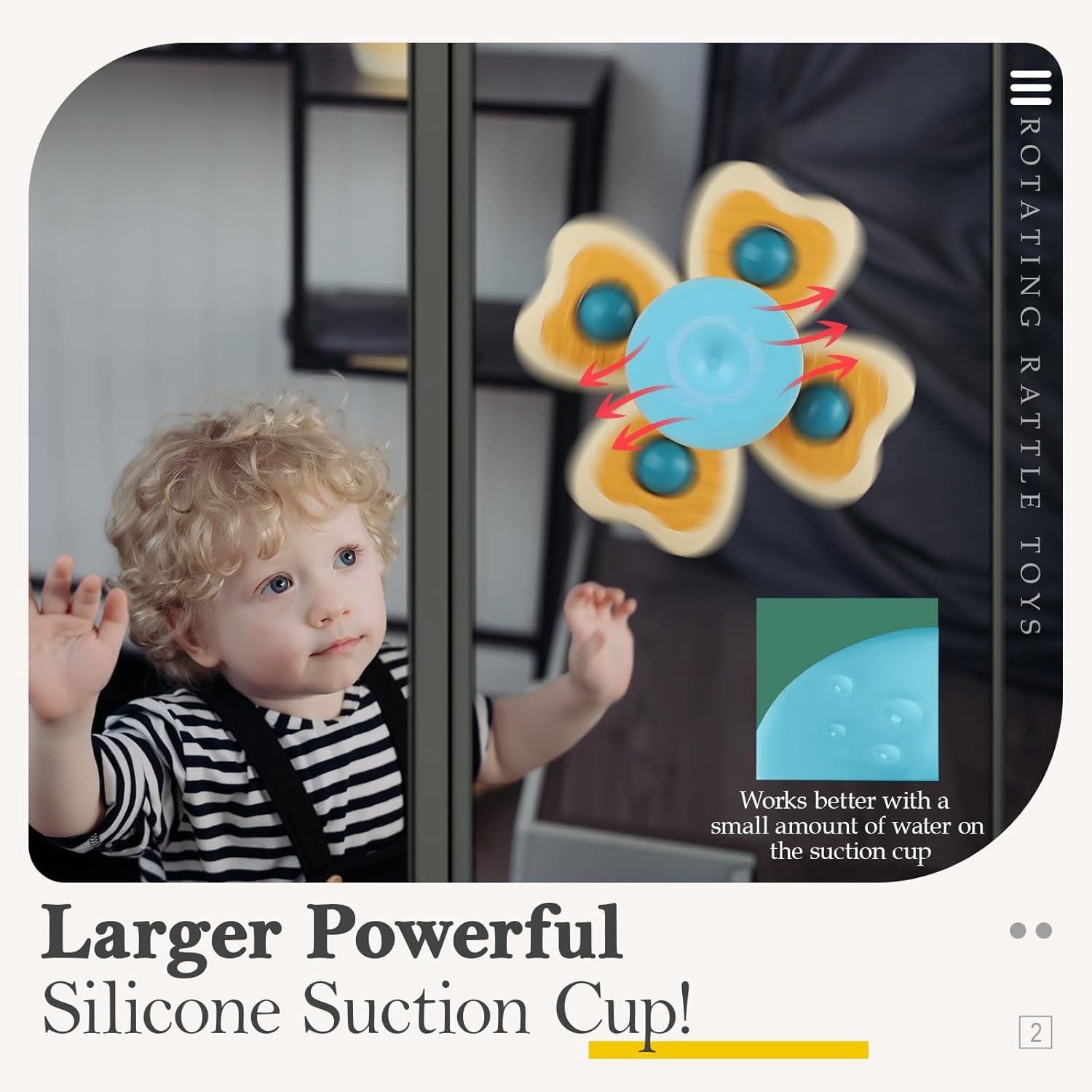 3PCS Suction Cup Spinner Toys