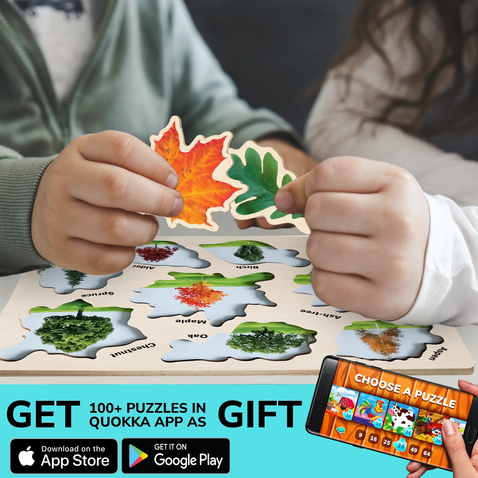 Wooden Puzzles for Toddlers 2-4 by  – 3X Set Montessori Toys Puzzles for Kids Ages 3-5