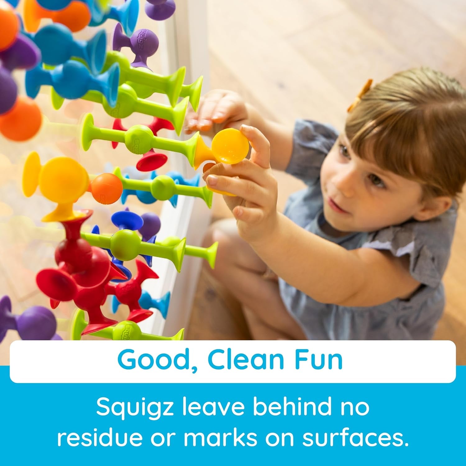 Squigz Starter Set, 24 Piece Suction Bath Toys, Sensory Toys for Kids 3 and Up