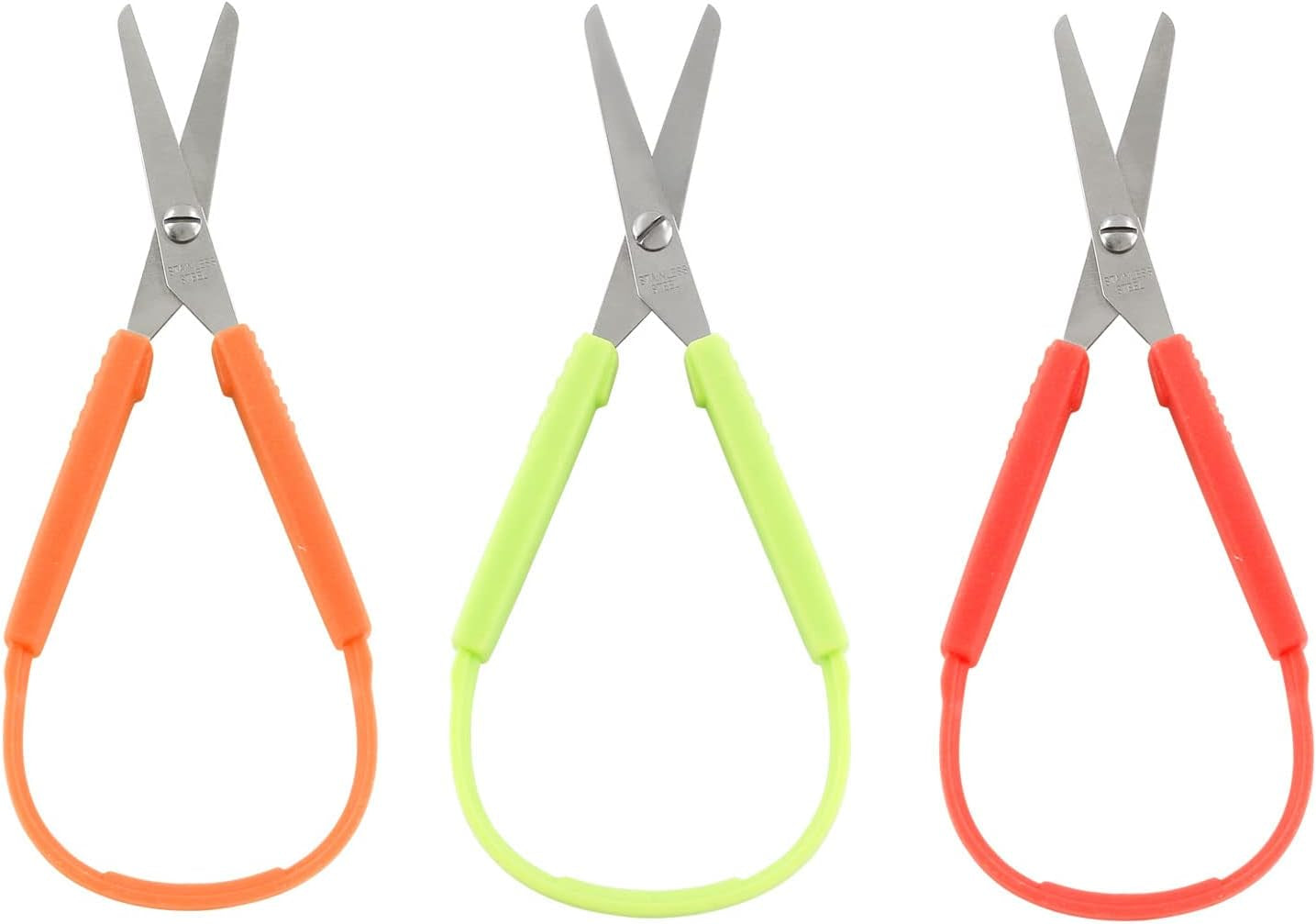 Mini Loop Adaptive Scissors for Kids with Special Needs - Right and Lefty Support for Toddlers 2-4 Years