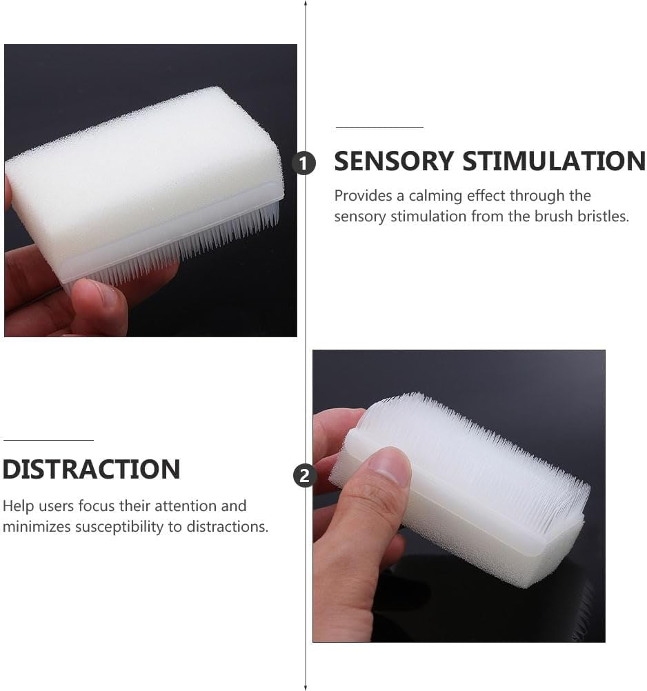 Therapy Brush, 2Pcs Therapressure Brush for for Sensory Brushing, Calming Tools for Kids and Adults, Soft Flexible Bristles