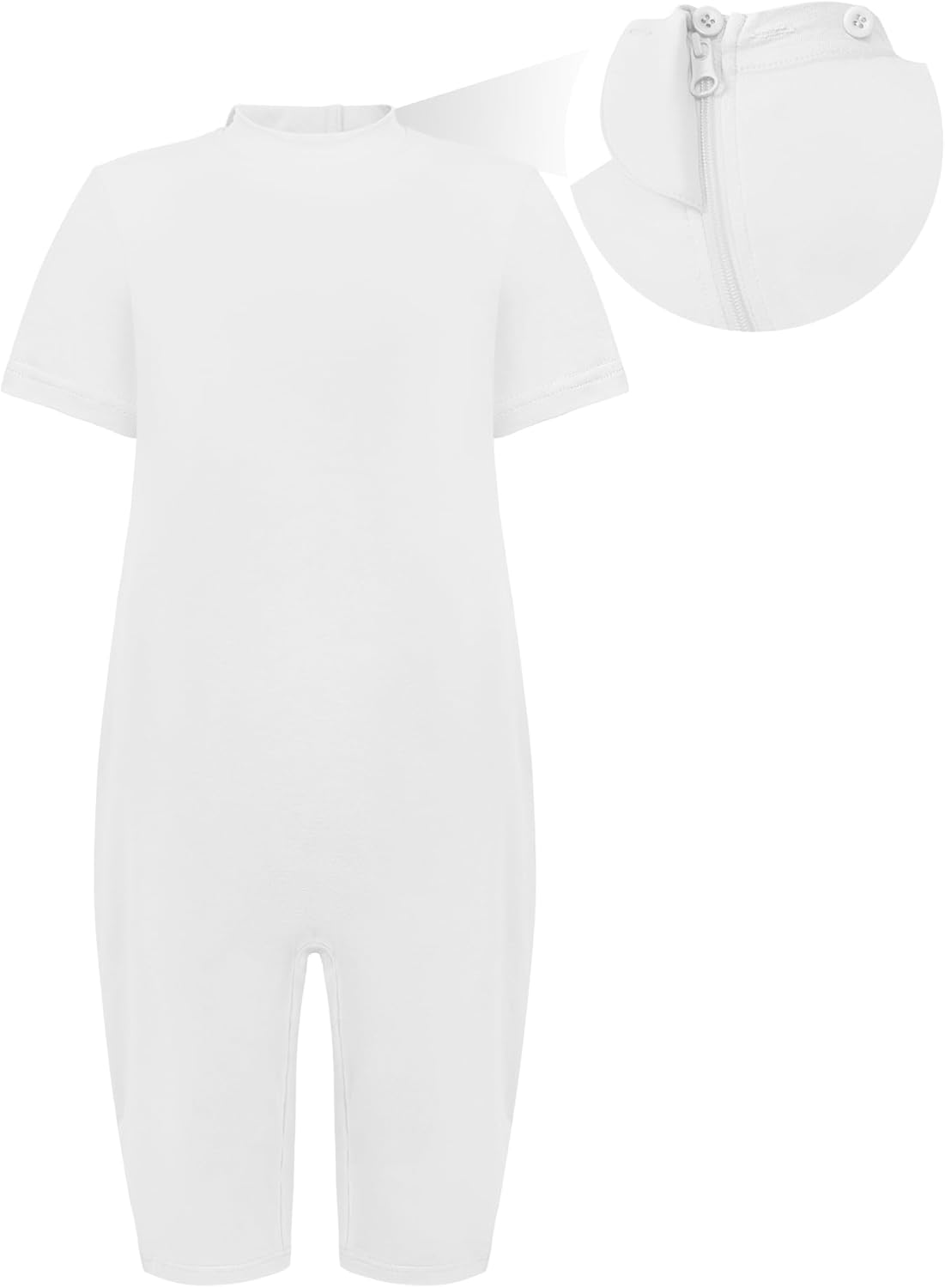 Adaptive Clothing for Kids Special Needs Autism Sensory Jumpsuit Anti-Strip Romper with Back Zipper Sizes 3-16 Years