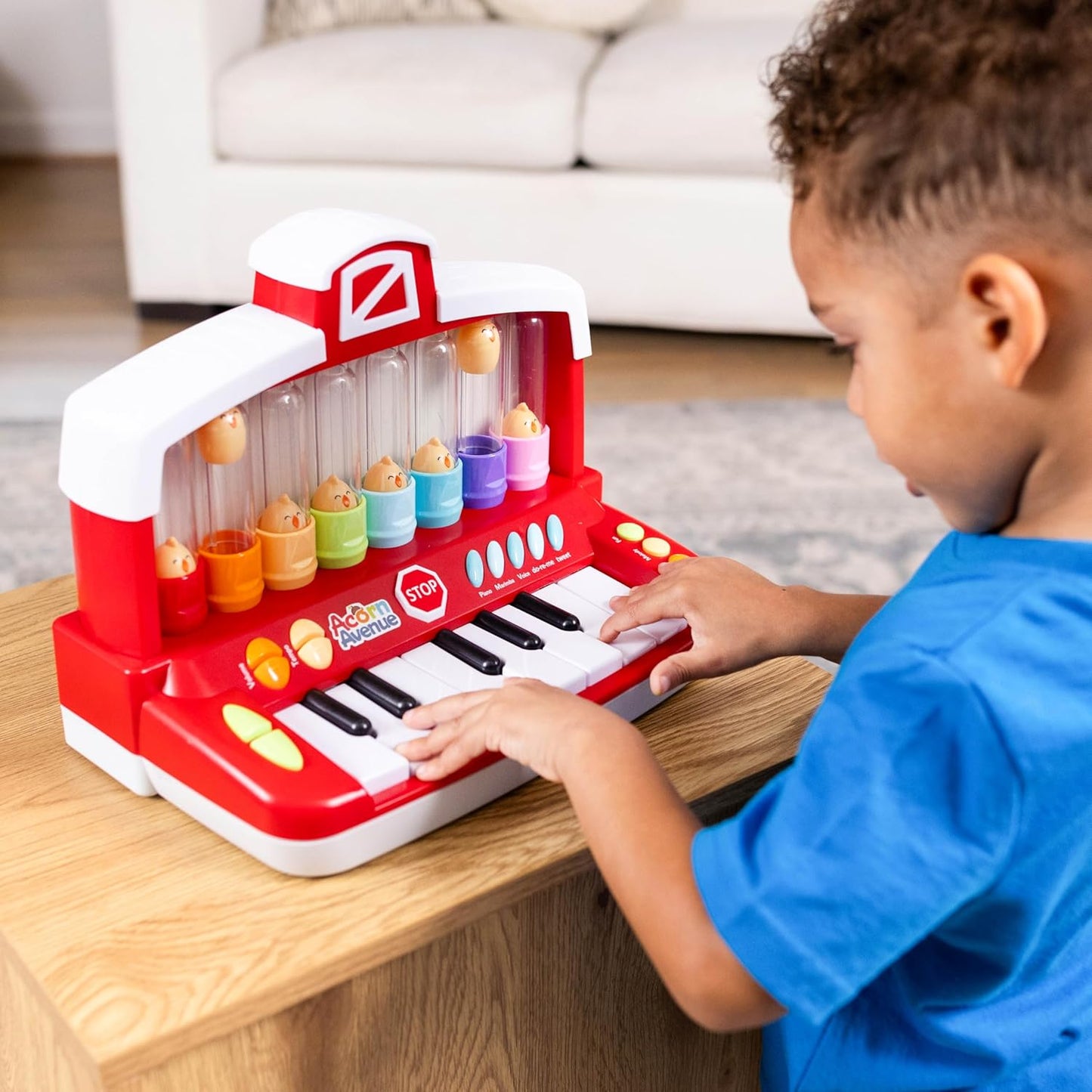 Farm Animals Keyboard Learning Toy with Silly Sounds and Light-Up Piano