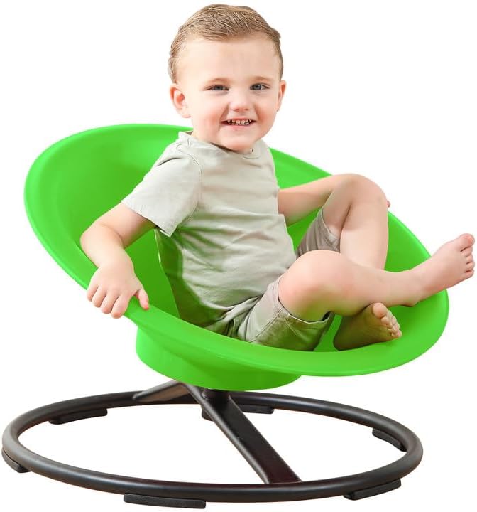 Spinning Chair for Autistic Kids, Sit and Spin Autism Toys for Age 3+, Sensory Swivel Chair Enhancing Motor Skills, Educational Indoor & Outdoor Toys (Bright Blue)