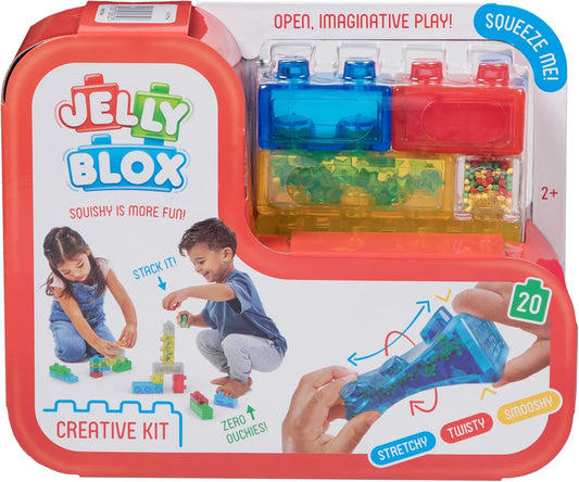 Jelly Blox Creative Kit,  Includes 20 Blocks,  Squeeze, Stretch and Squish