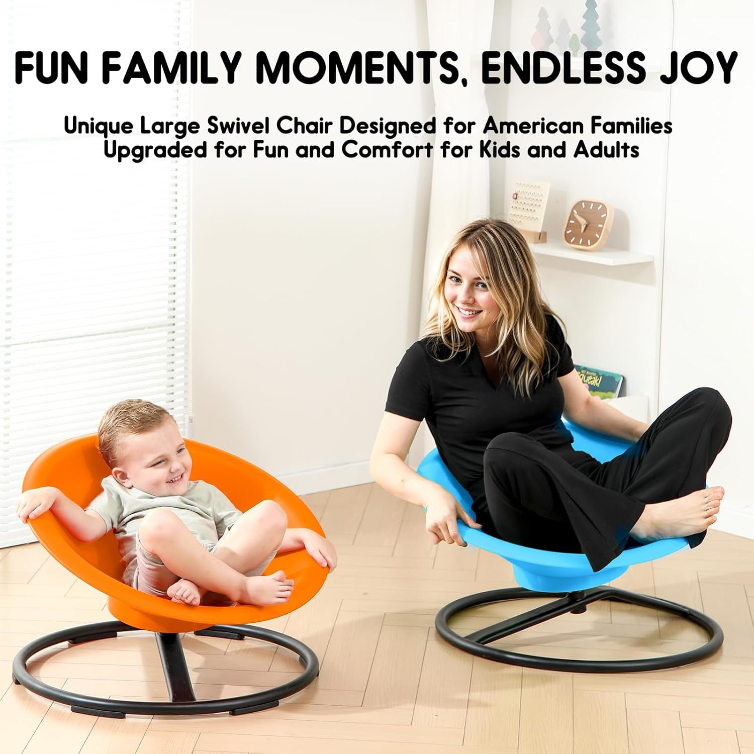 Spinning Chair for Autistic Kids, Sit and Spin Autism Toys for Age 3+, Sensory Swivel Chair Enhancing Motor Skills, Educational Indoor & Outdoor Toys (Bright Blue)