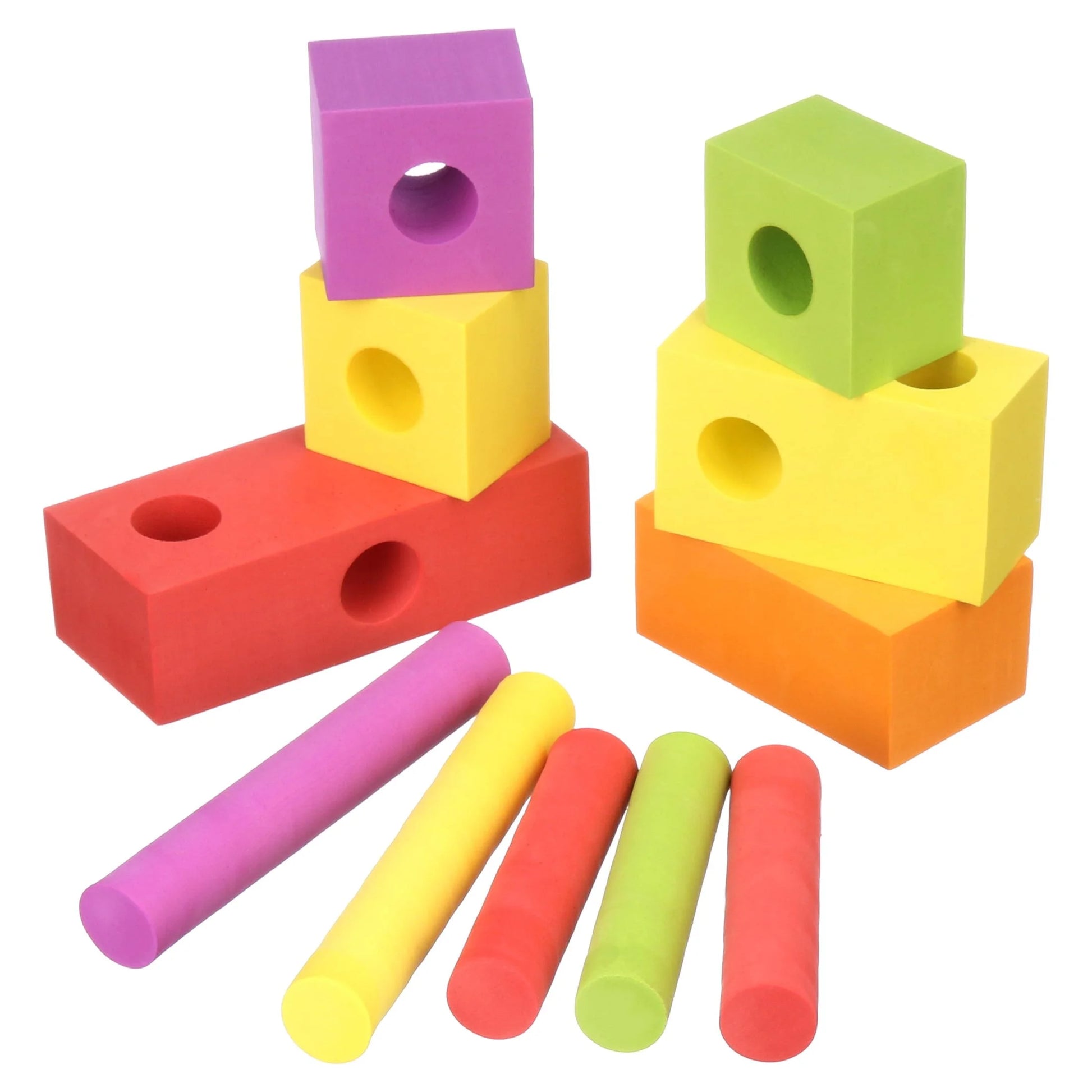 Foam Peg Building Blocks, 100 Pieces, Baby and Toddler Toys