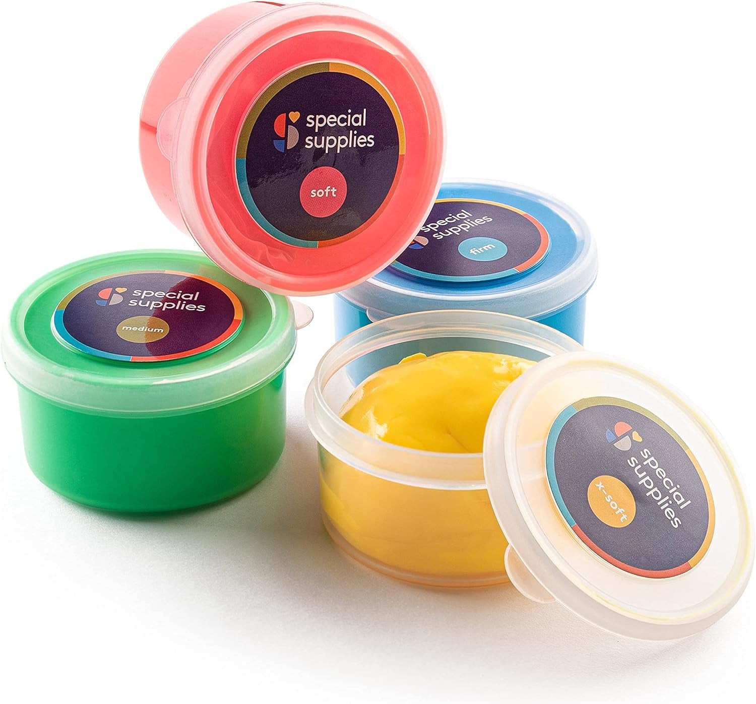 Therapy Putty for Teens and Adults - Set of 4 Strengths, Three Ounces of Each Putty (Primary Colors)