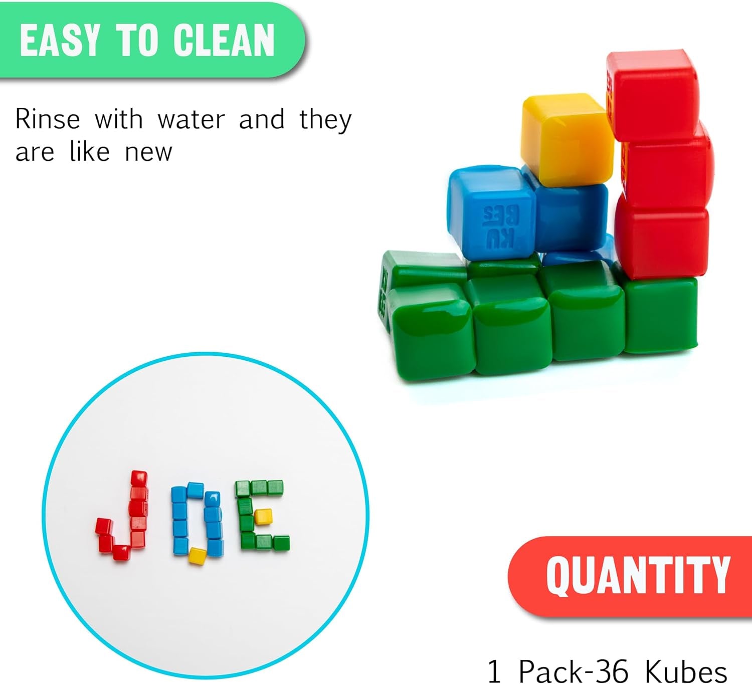 Stickikubes, Mini Stacking Cubes That Stick to Anything, Non Toxic Kid Safe Sticky Blocks, 125 Cubes