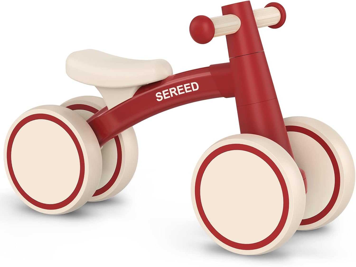 Toddler Balance Bike for 12-24 Months, 4 Wheels First Bike