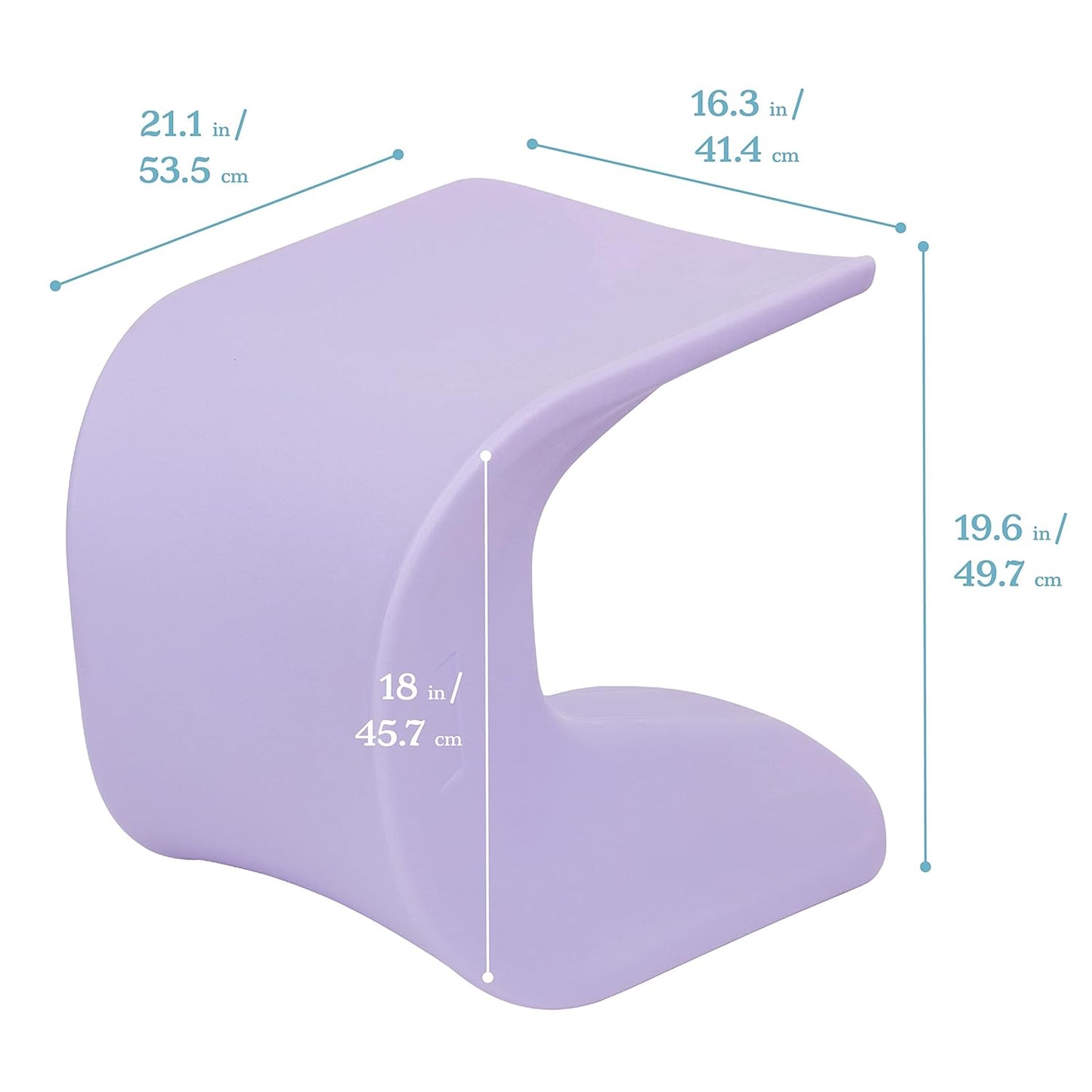 Wave Seat, 18In - 19.6In Seat Height, Perch Stool