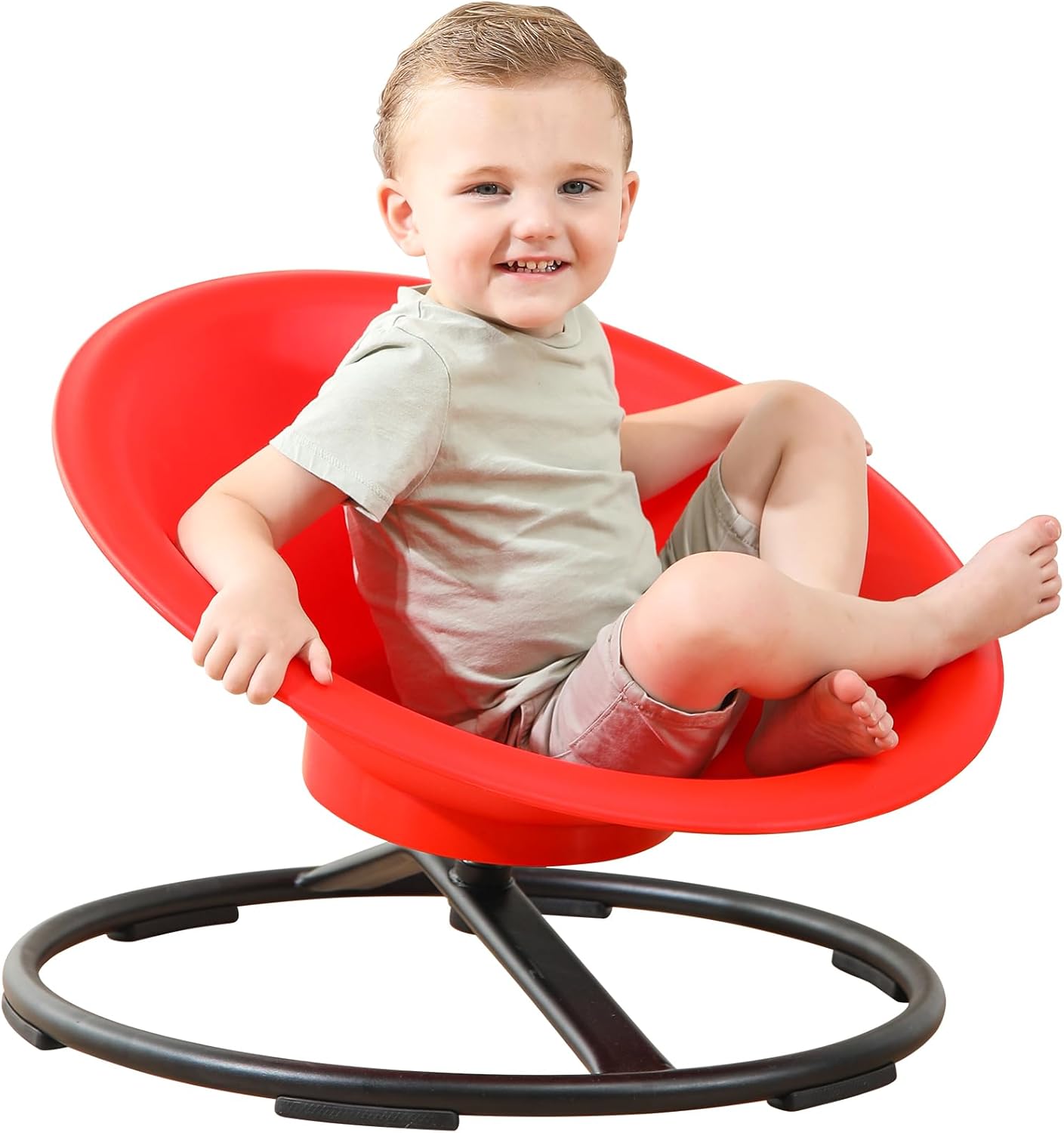 Spinning Chair for Autistic Kids, Sit and Spin Autism Toys for Age 3+, Sensory Swivel Chair Enhancing Motor Skills, Educational Indoor & Outdoor Toys (Bright Blue)