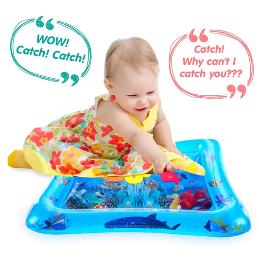 Tummy Time Inflatable Water Play Mat for Infants and Baby, Baby Toy Gifts Aged 3+ Months