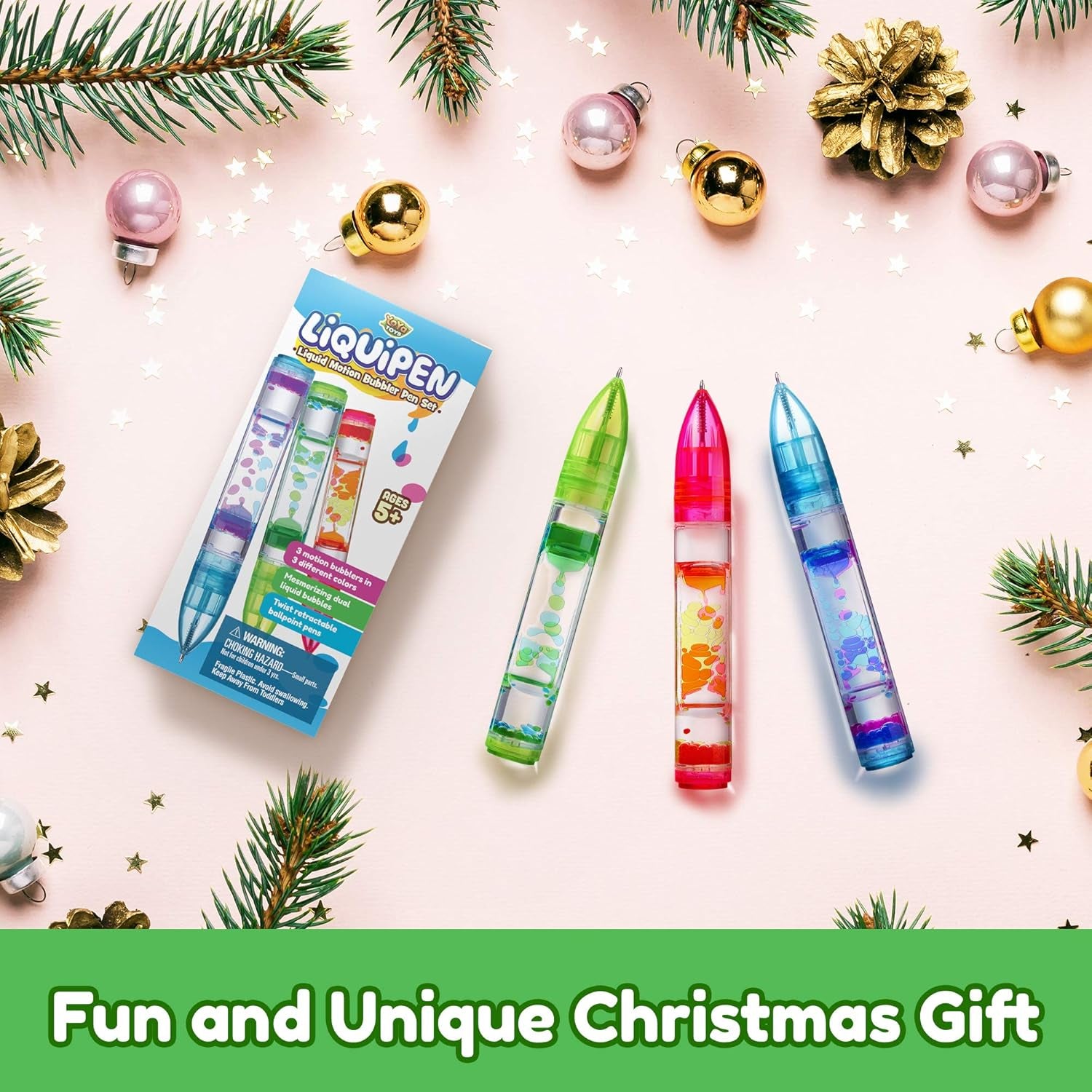 Liquipen - Liquid Motion Bubbler Pen Toy (3 Pack)