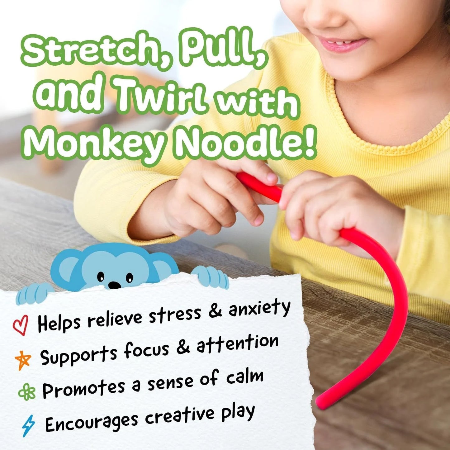 5-Pack of Stretchy Strings - Stretches from 10 Inches to 8 Feet!