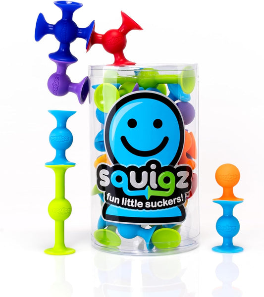 Squigz Starter Set, 24 Piece Suction Bath Toys, Sensory Toys for Kids 3 and Up