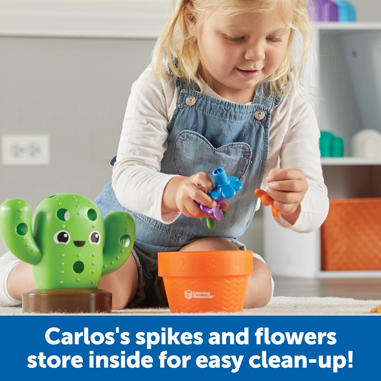 Carlos the Pop & Count Cactus - 16 Pieces, Educational Toys for Boys and Girls Ages 18+ Months, Toddler Toys