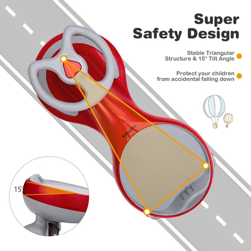 Wiggle Car Ride-On Toy with Flashing Wheels