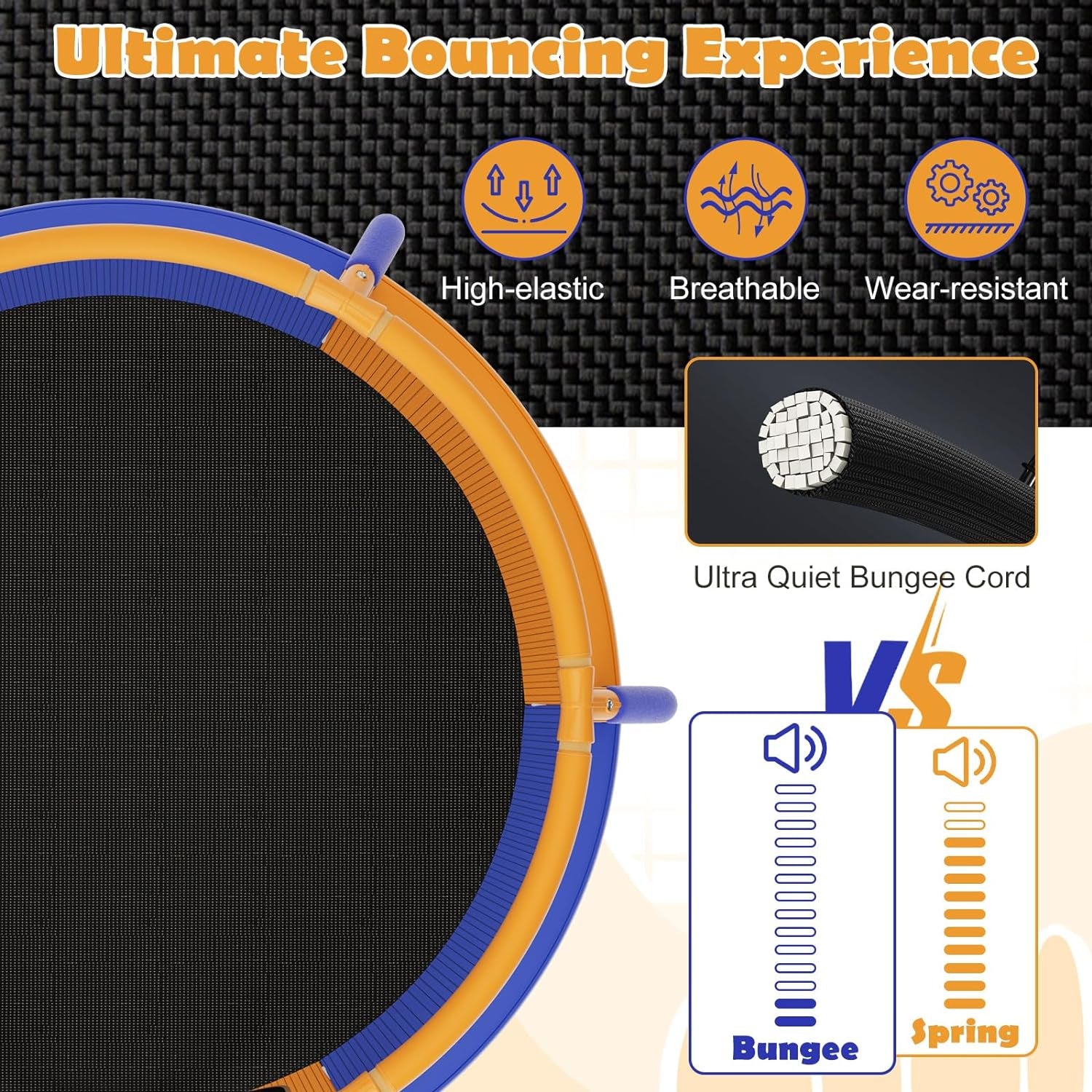 48" Trampoline for Kids, Toddler Trampoline with Safety Enclosure Net, Max Load 265 Lbs, Outdoor Mini Trampoline with Net for Kids, Indoor Small Trampoline Gifts for Boys Girls Aged 3-6