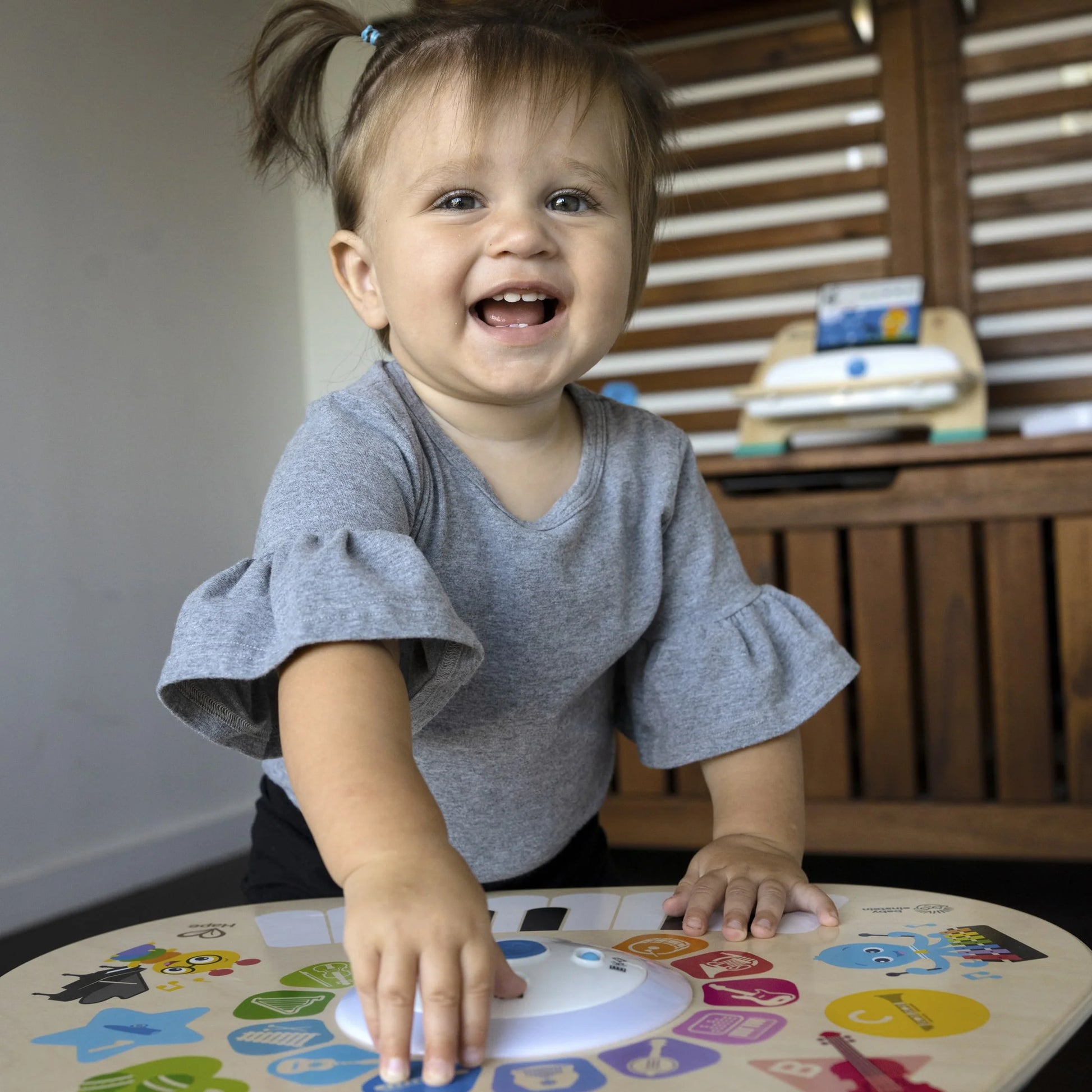 Clever Composer Tune Table Magic Touch Electronic Wooden Activity Toddler and Baby Toy, Ages 6 Months +