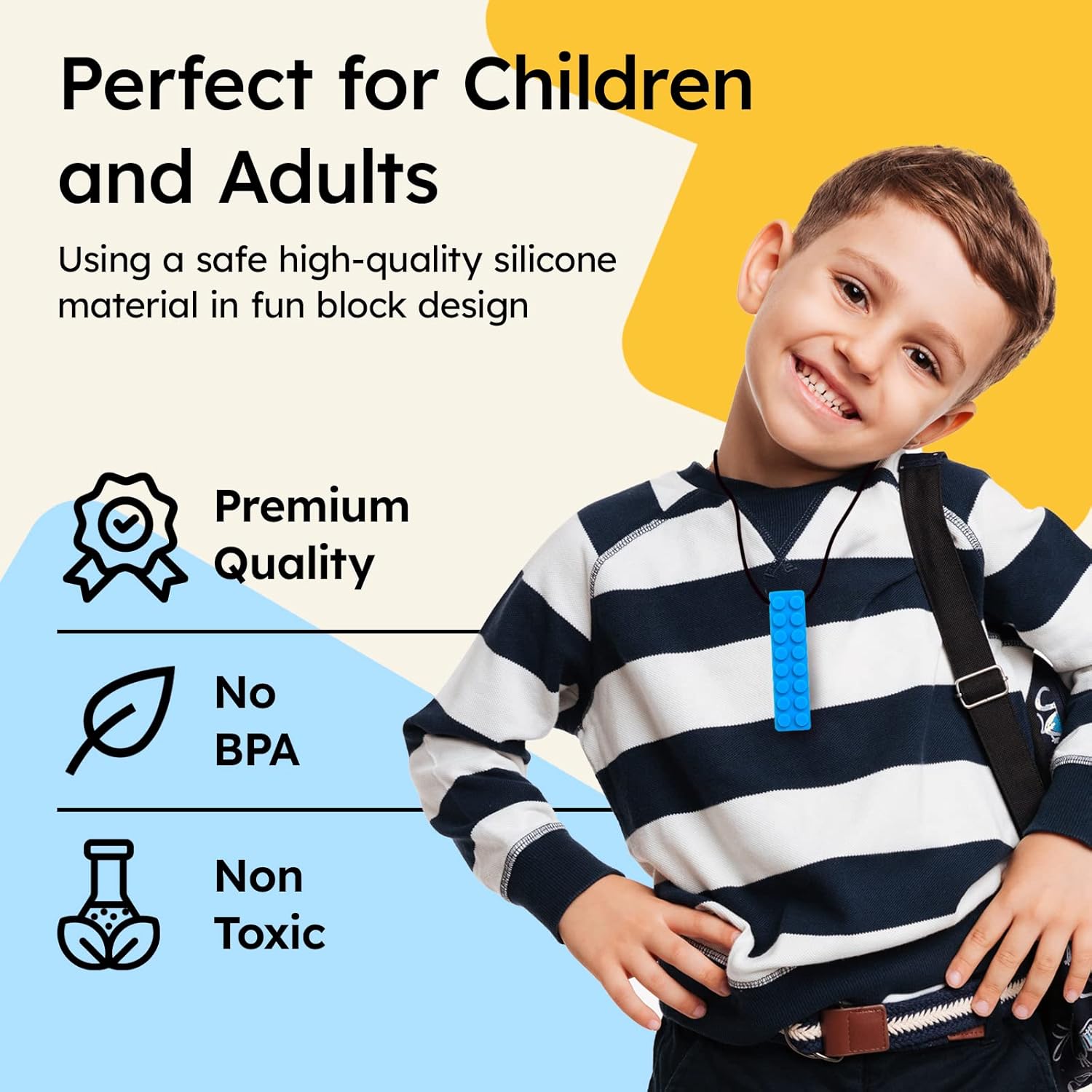 Sensory Chewing Tool Necklace for Kid'S Sensory Integration with Autism and ADHD
